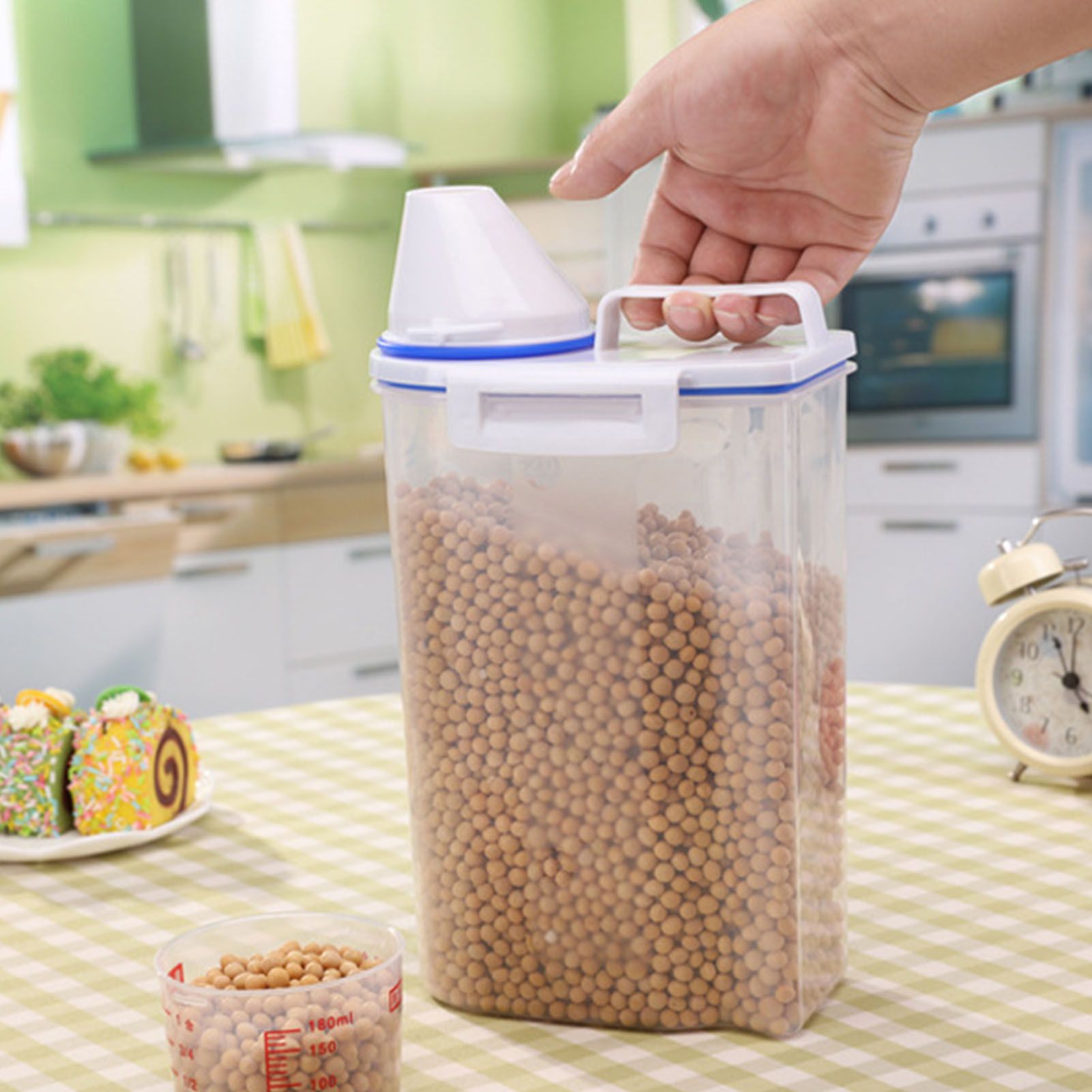 Rice Storage Barrel 2KG Capacity BPA Free Airtight Cereal Container with view 15