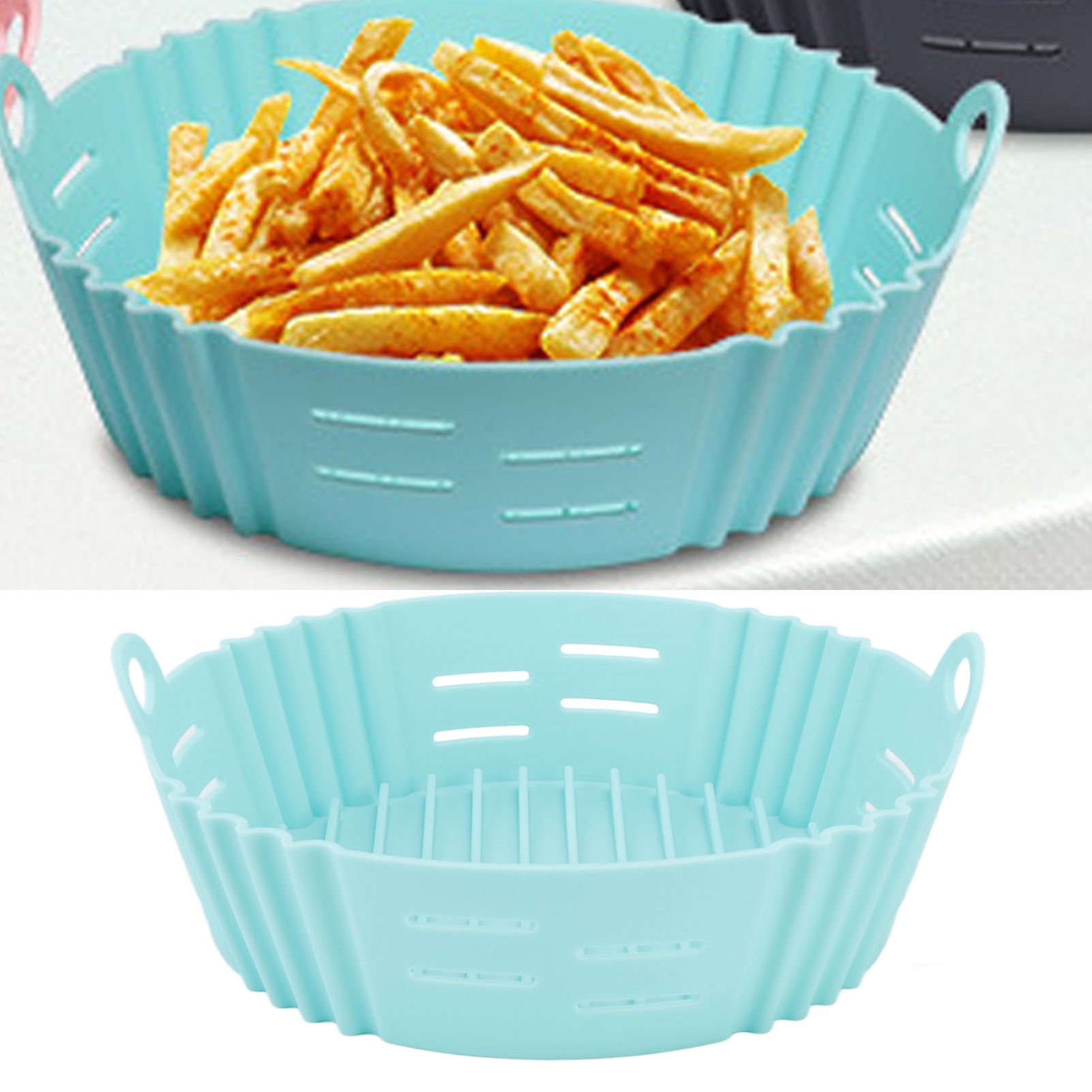 Fryer Silicone Liner Heat Resistant Elastic Washable Food Grade Reusable Fryer view 11