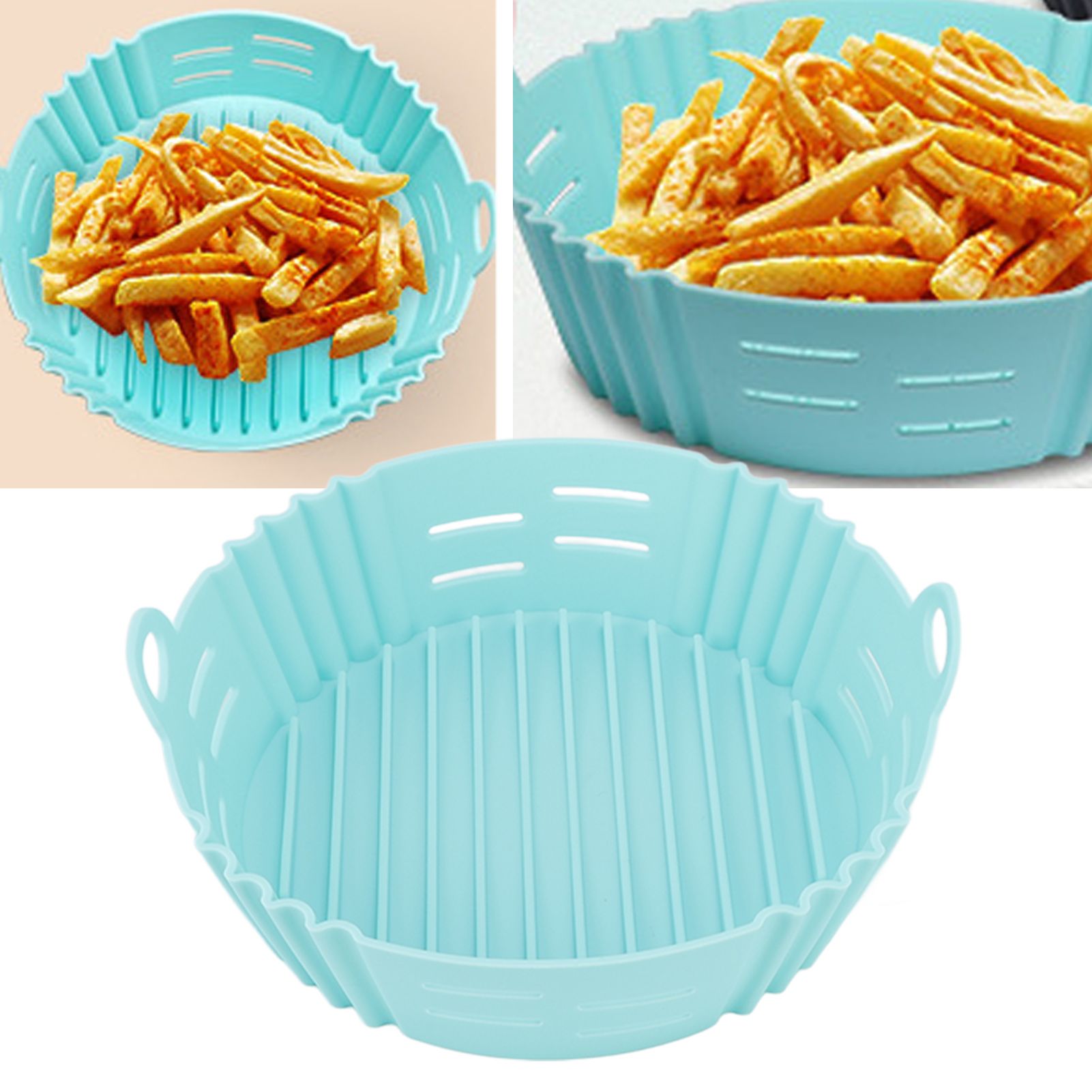 Fryer Silicone Liner Heat Resistant Elastic Washable Food Grade Reusable Fryer view 12