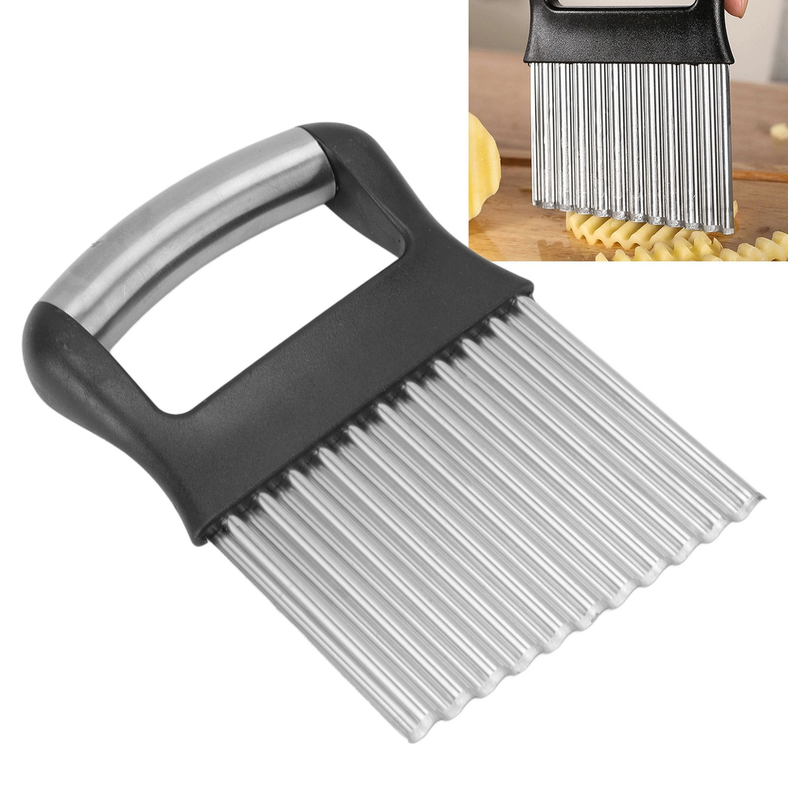 Crinkle Cutter Rustproof Stainless Steel Wavy Potato Crinkle Cutter with view 12