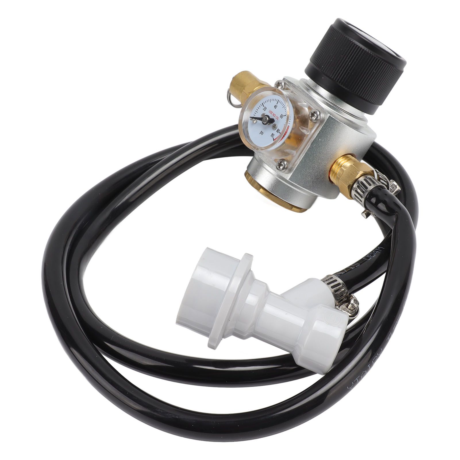 Soda Water Automatic Beer Maker 2nd Stage Pressure Gauge Black Hose view 3
