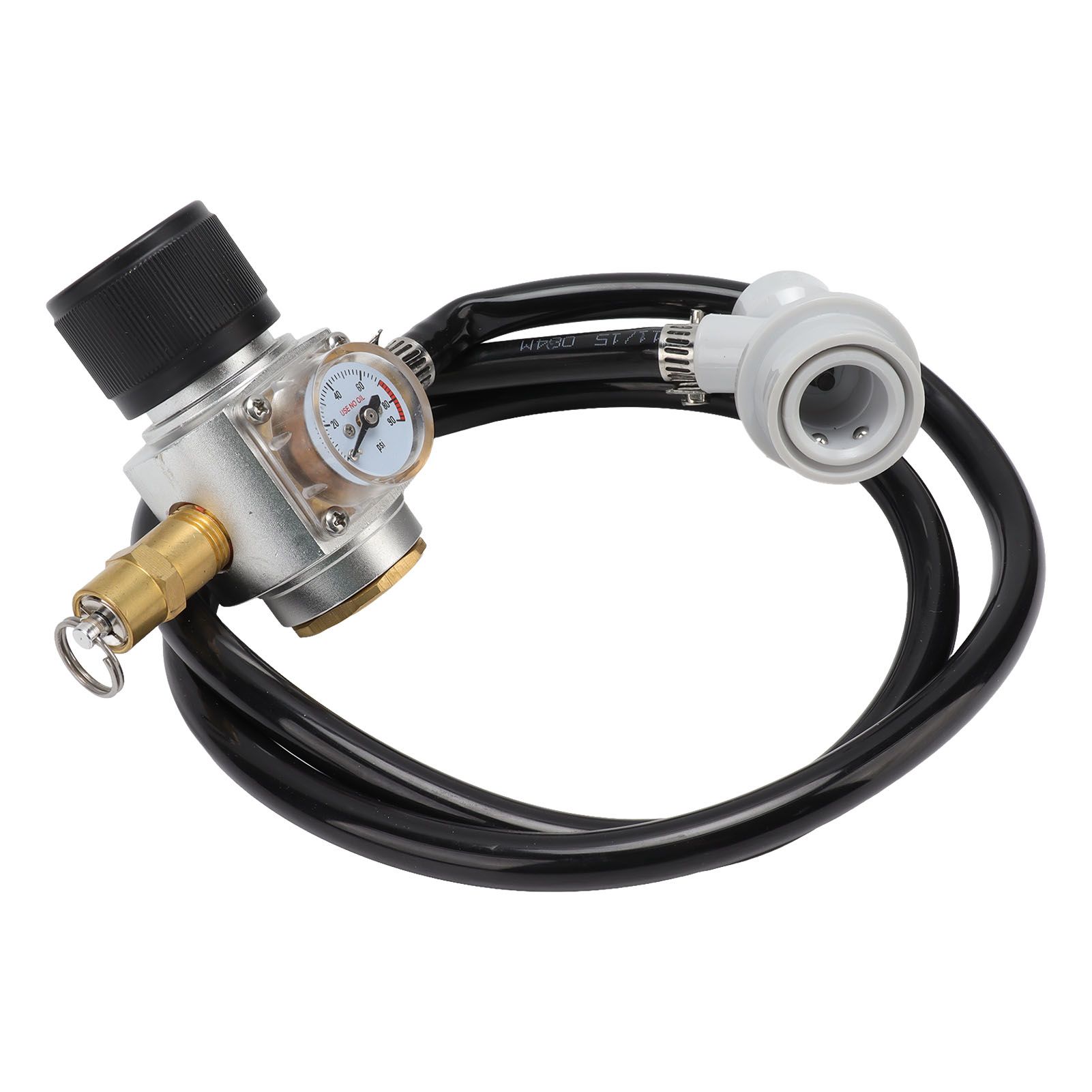 Soda Water Automatic Beer Maker 2nd Stage Pressure Gauge Black Hose view 4