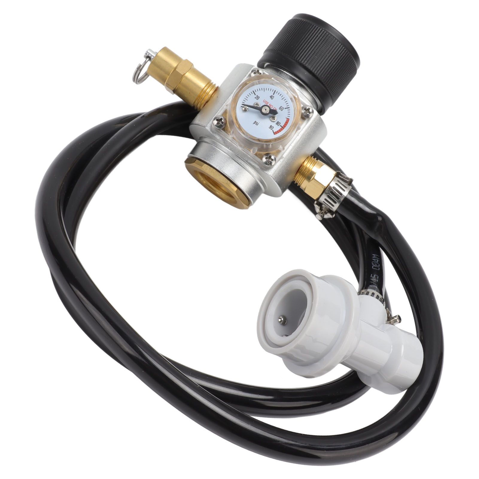 Soda Water Automatic Beer Maker 2nd Stage Pressure Gauge Black Hose view 9