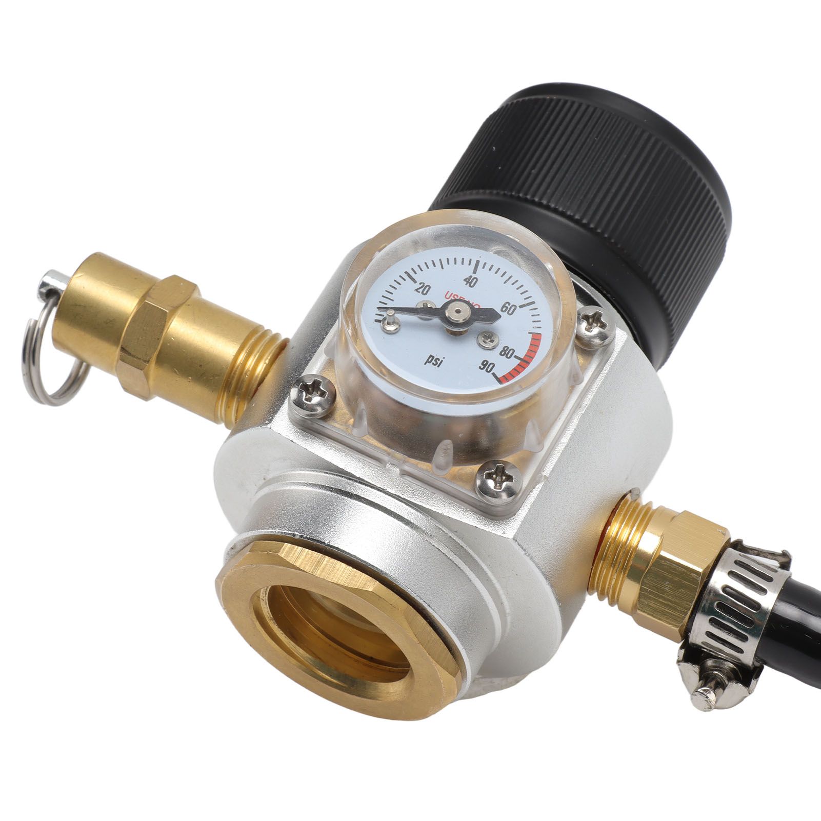 Soda Water Automatic Beer Maker 2nd Stage Pressure Gauge Black Hose view 14