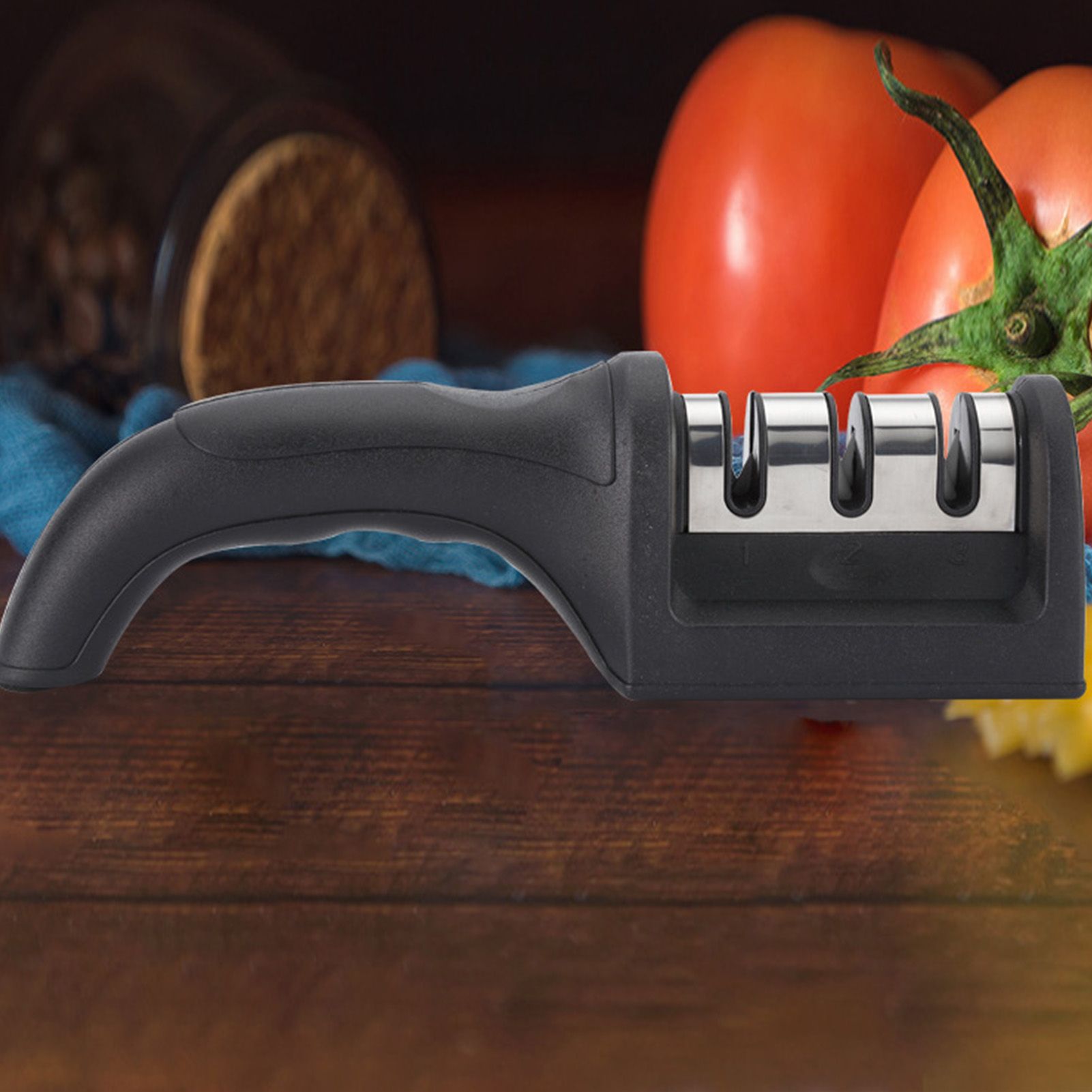 Knife Sharpener 3 Slot Kitchen Knives Sharpen Blade Sharpening Tool for Home view 6