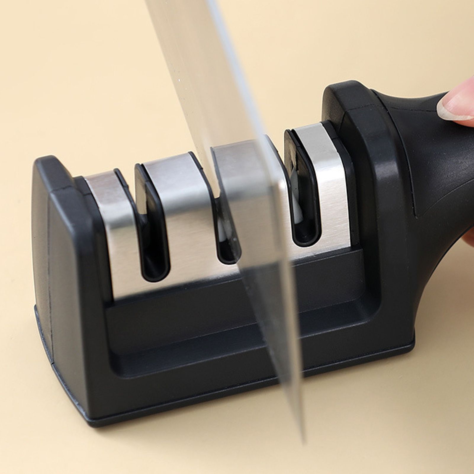 Knife Sharpener 3 Slot Kitchen Knives Sharpen Blade Sharpening Tool for Home view 12