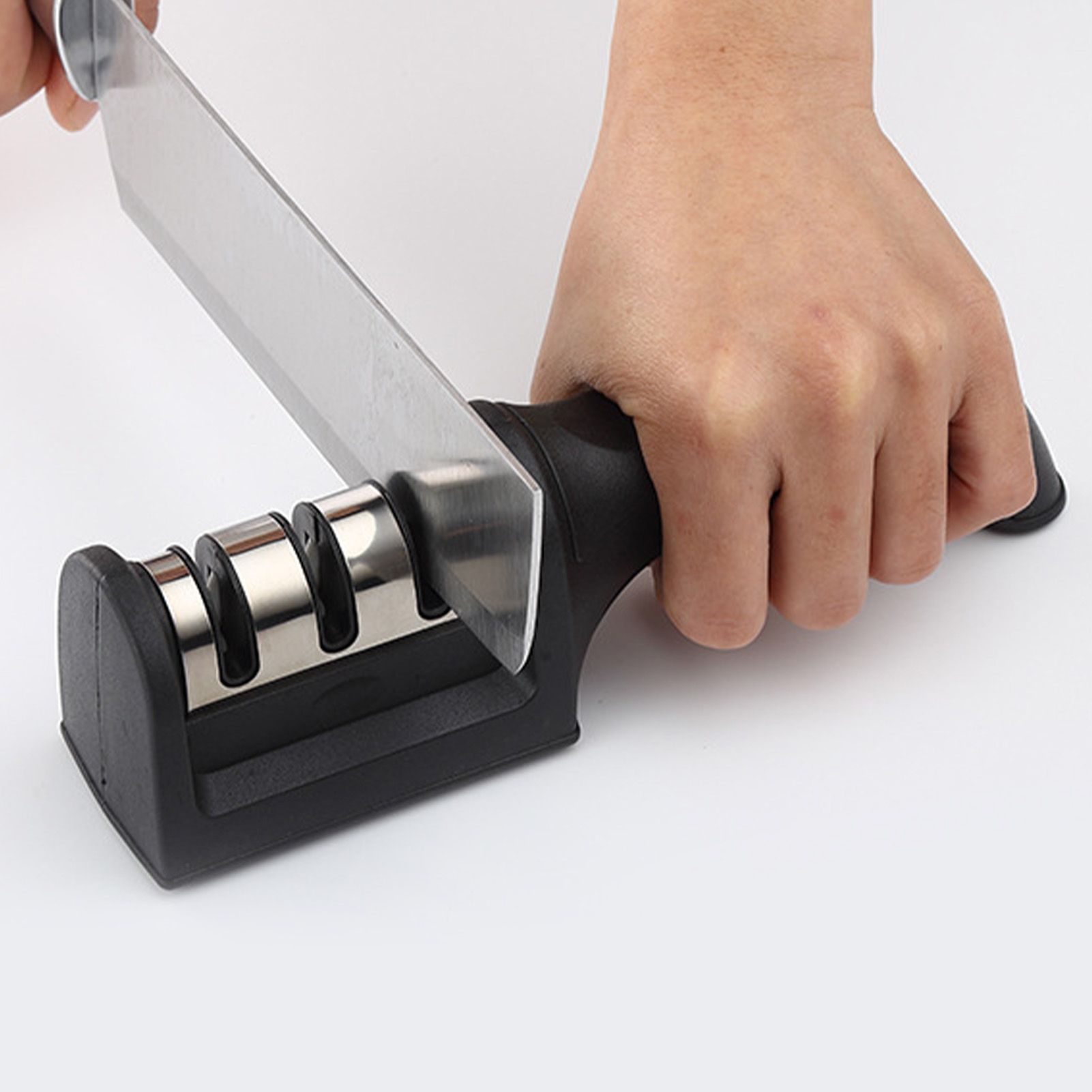 Knife Sharpener 3 Slot Kitchen Knives Sharpen Blade Sharpening Tool for Home view 13
