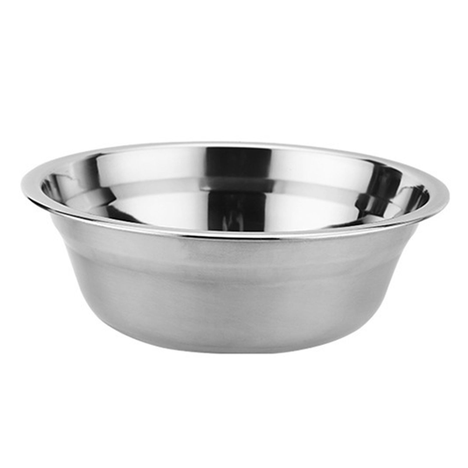 26cm Stainless Steel Basin Mixing Bowl Thicken Heavy Duty Deeper Edge Mirror view 2