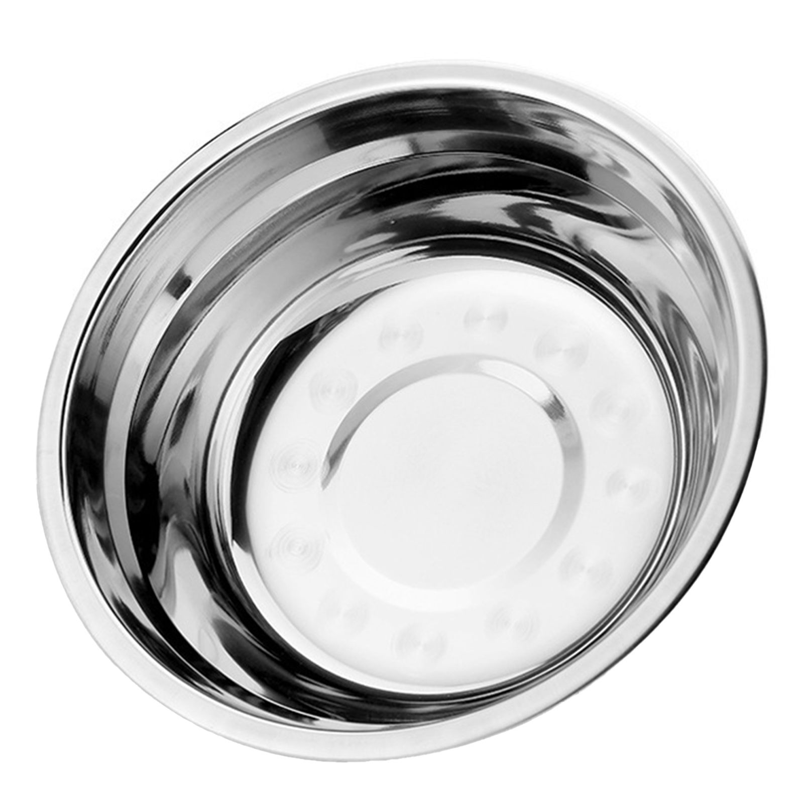 26cm Stainless Steel Basin Mixing Bowl Thicken Heavy Duty Deeper Edge Mirror view 3