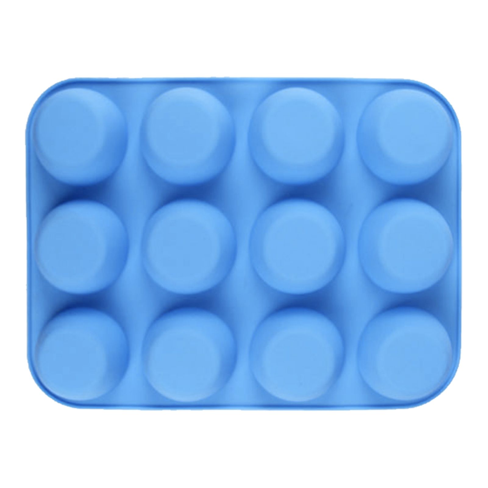 12 Cupcake Pan Soft Silicone Round Shape Easy Release Muffin Pan for Cupcake view 2