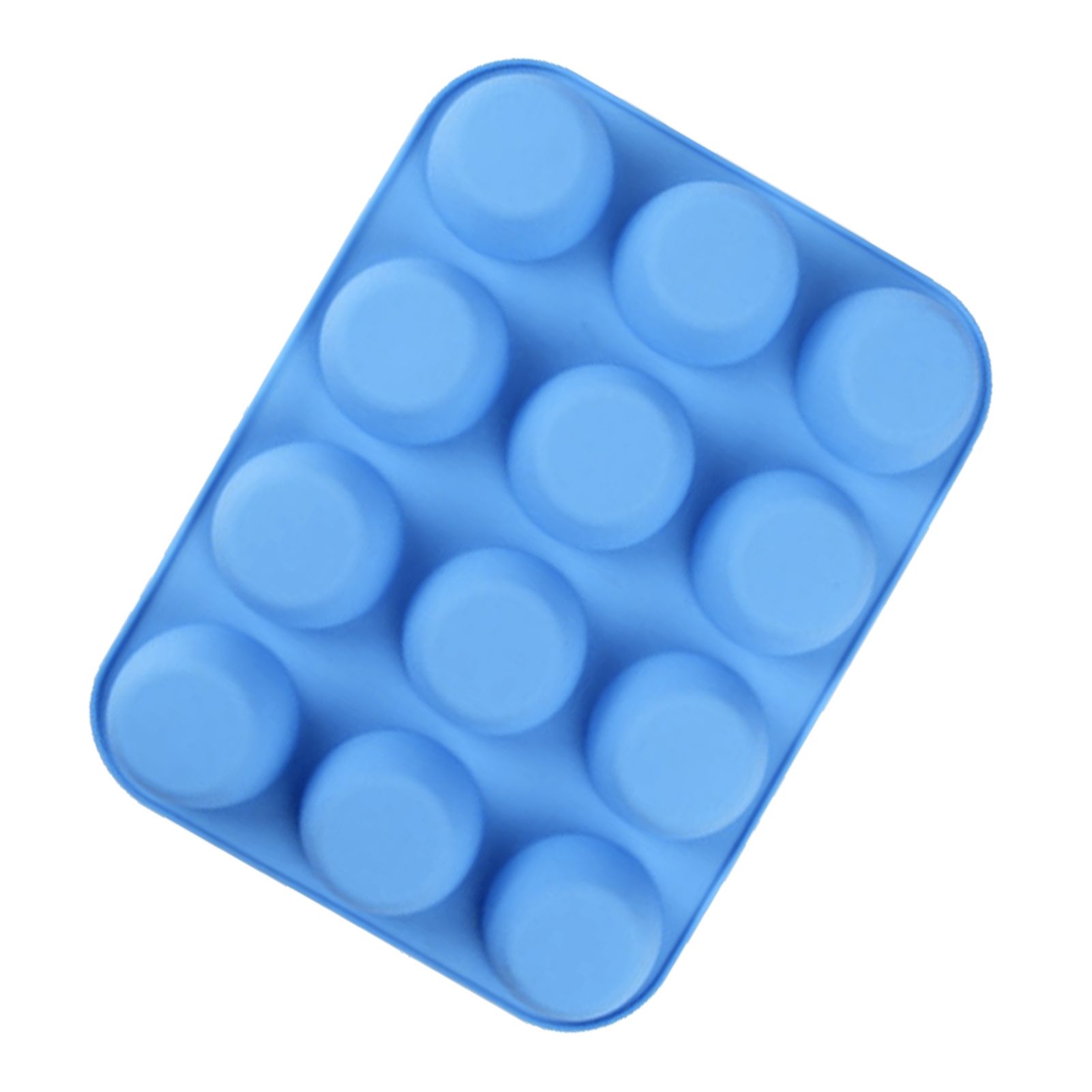 12 Cupcake Pan Soft Silicone Round Shape Easy Release Muffin Pan for Cupcake view 4