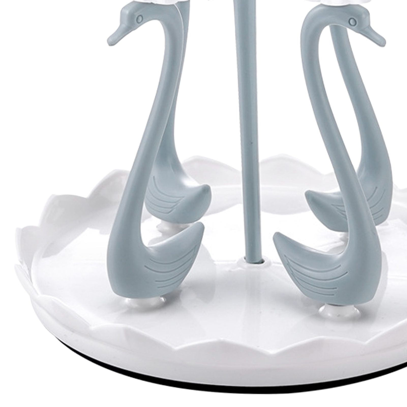 Swan Cup Holder with Rotating Drip Tray Plastic Rotatable Drinking Cup Drainer view 8