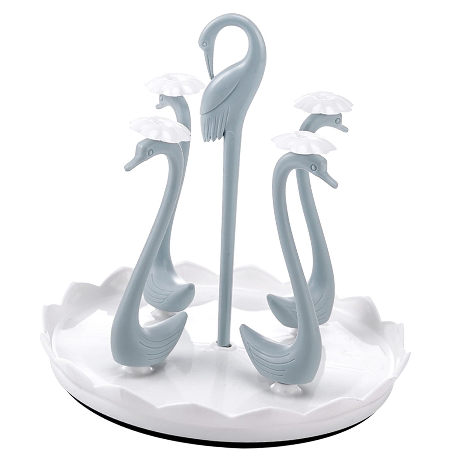 Swan Cup Holder with Rotating Drip Tray Plastic Rotatable Drinking Cup Drainer view 11