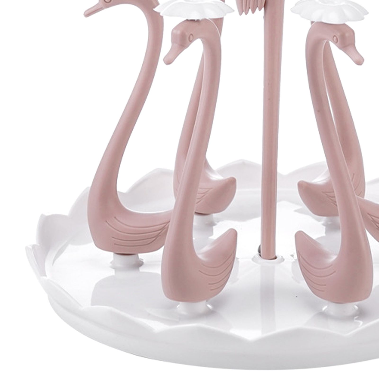 Swan Cup Holder with Rotating Drip Tray Plastic Rotatable Drinking Cup Drainer view 8
