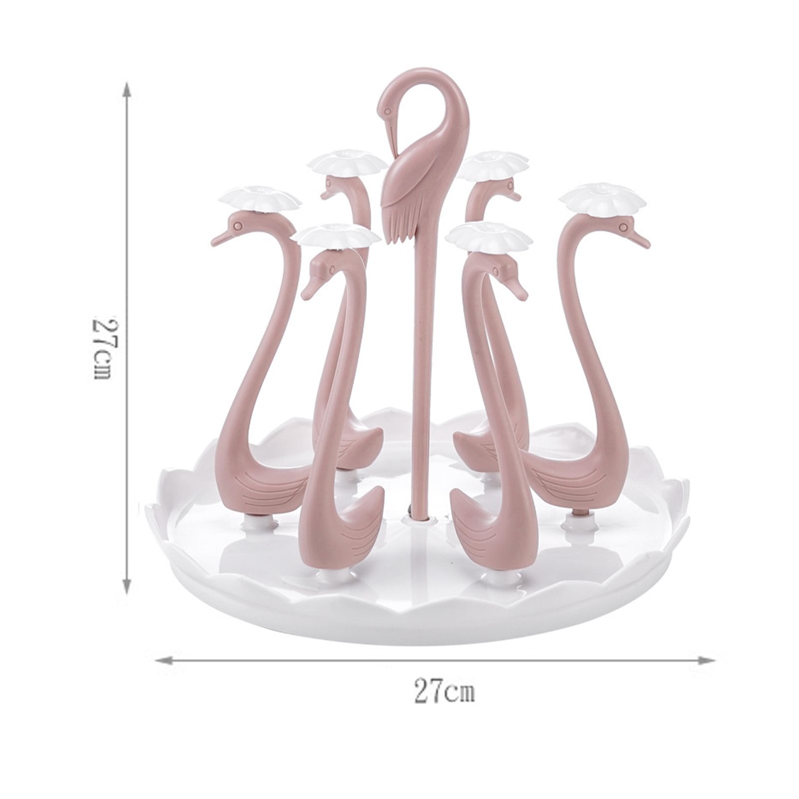 Swan Cup Holder with Rotating Drip Tray Plastic Rotatable Drinking Cup Drainer view 10