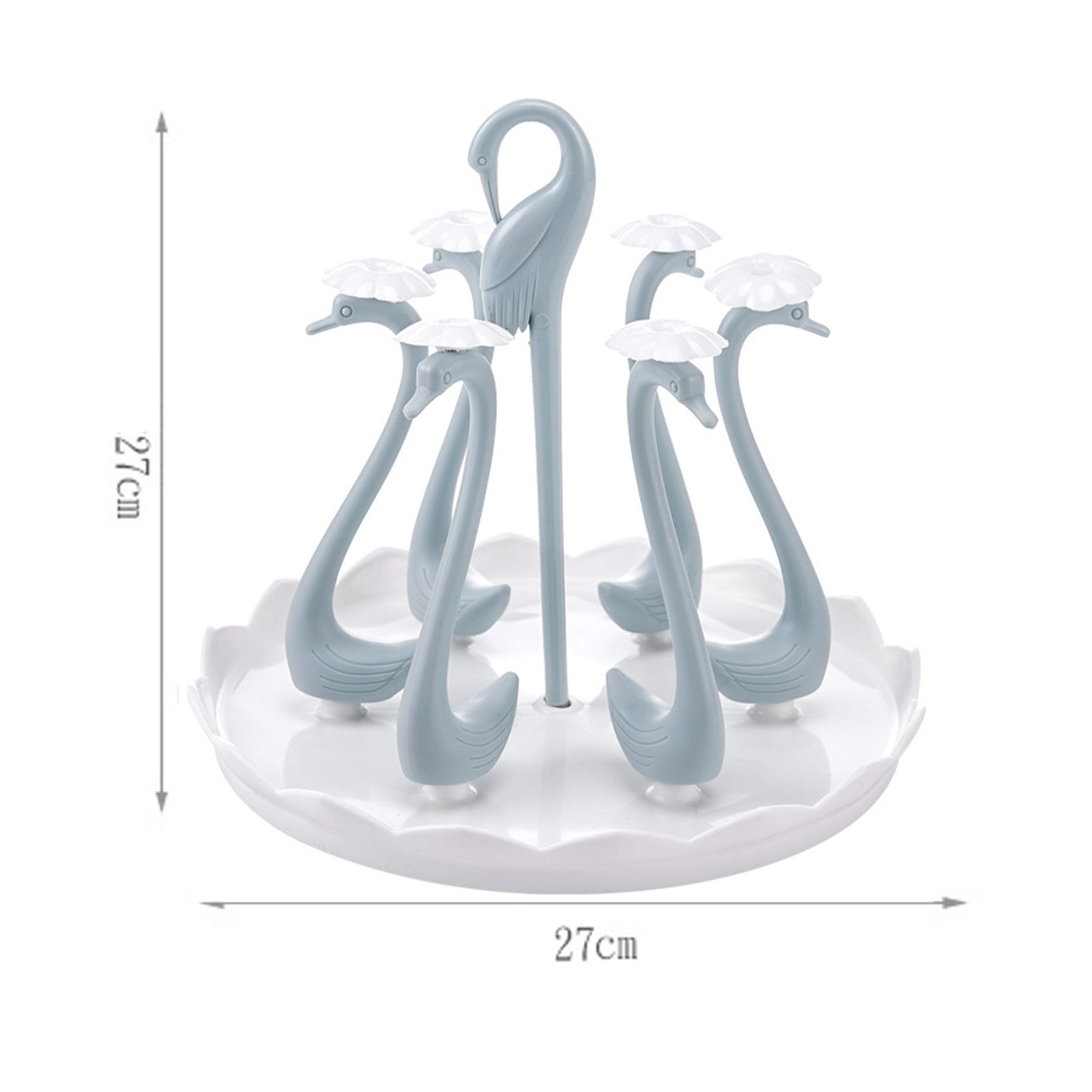 Swan Cup Holder with Rotating Drip Tray Plastic Rotatable Drinking Cup Drainer view 10