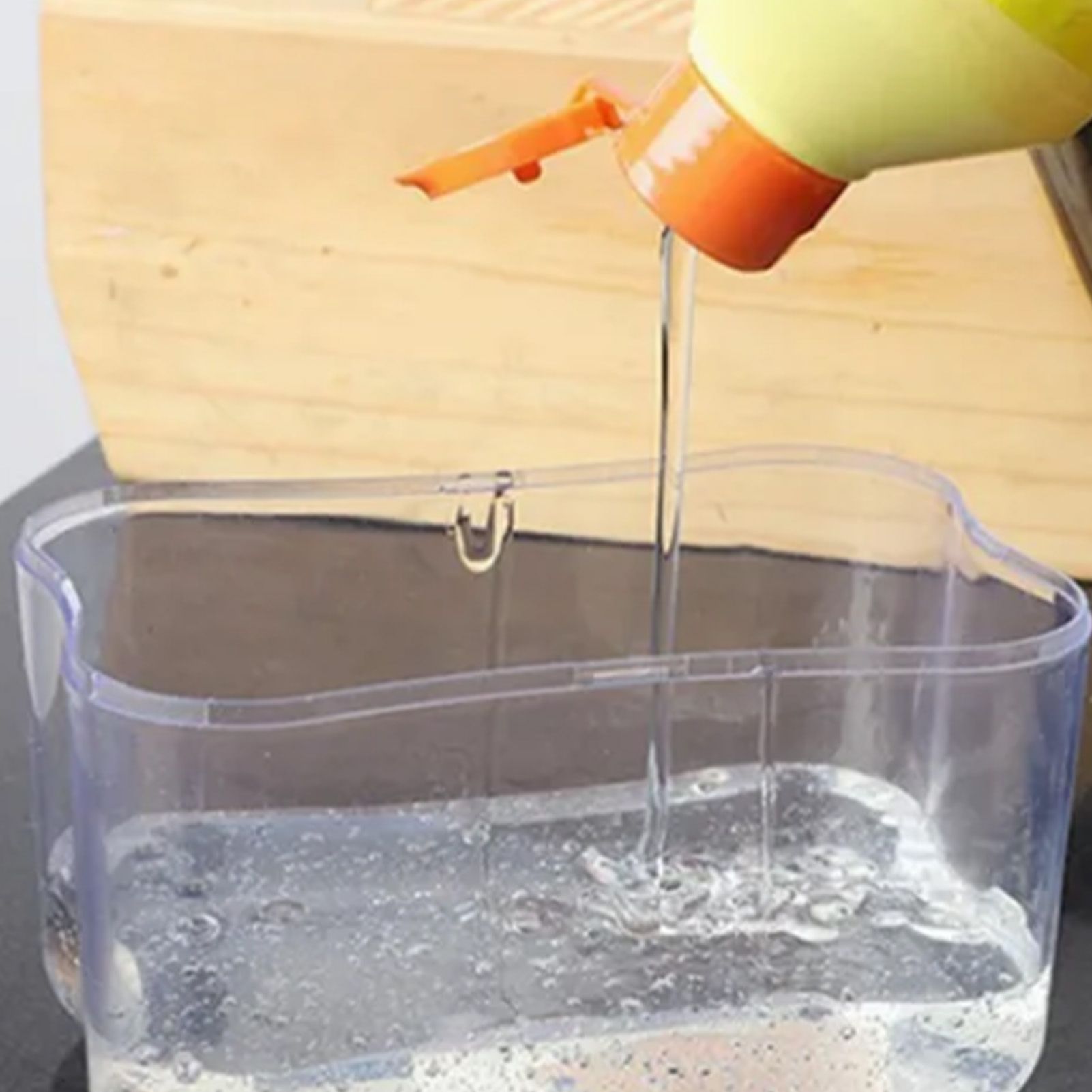 Detergent Liquid Press Dispenser Box Dishwashing Soap Automatic Outlet Kitchen view 15