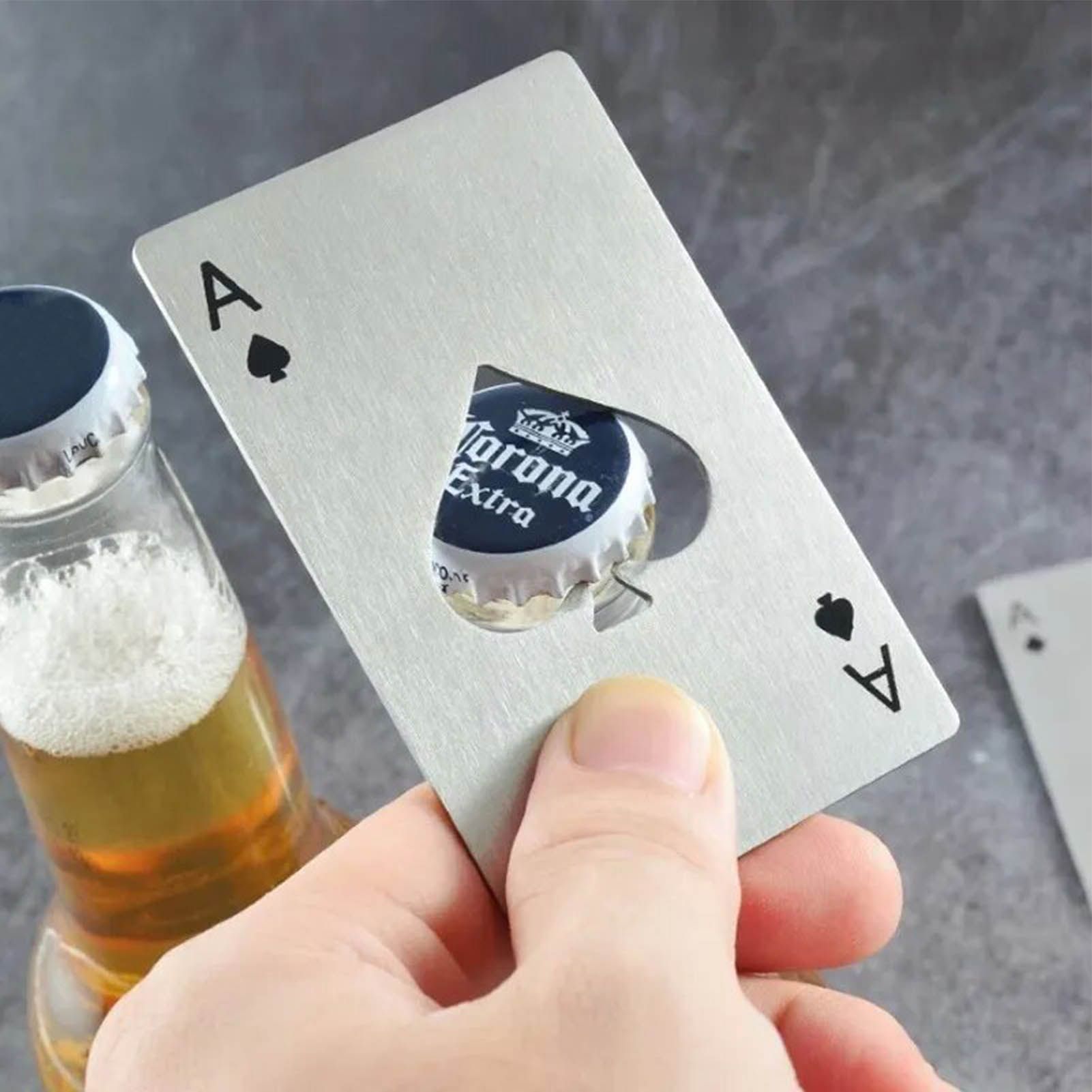 20 Pcs Poker Card Bottle Opener Beer Openers Stainless Steel Black Silver Cup view 5