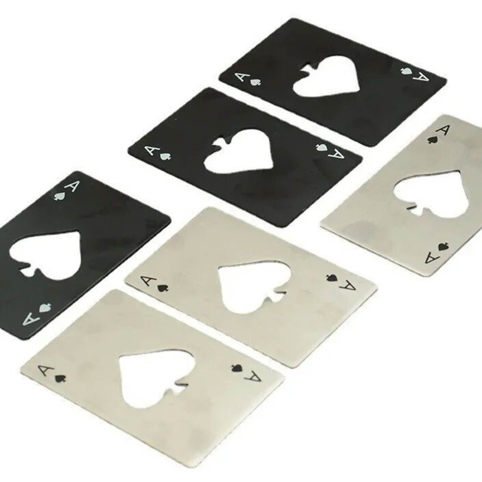 20 Pcs Poker Card Bottle Opener Beer Openers Stainless Steel Black Silver Cup view 9