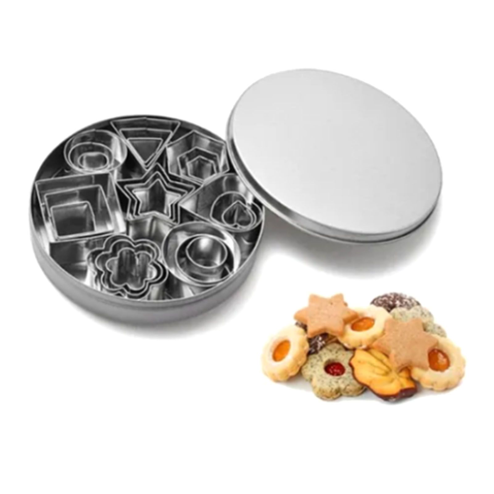 24 Pcs Cookie Cutters Set Biscuit Mould 430 Stainless Steel Vegetable Fruit view 6