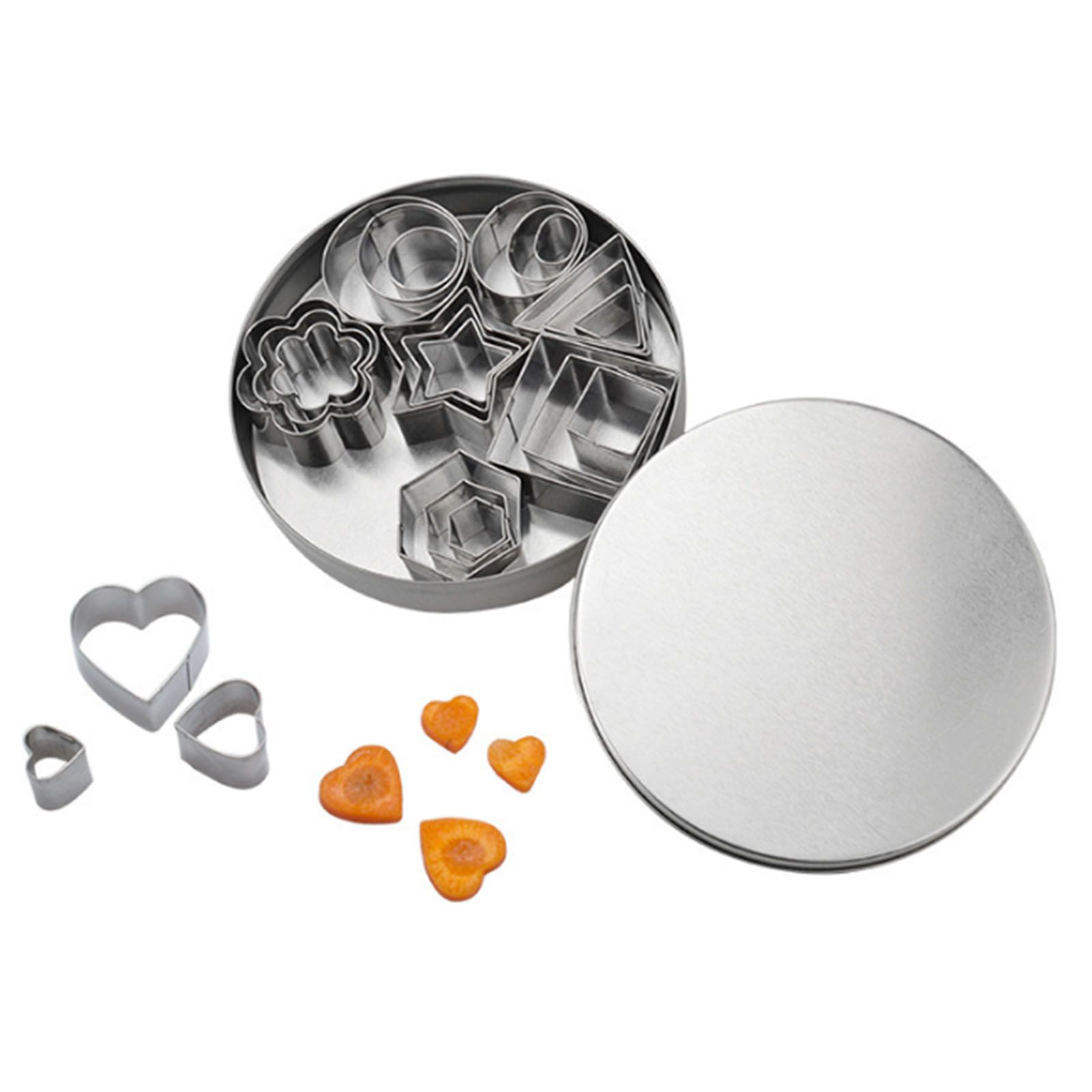 24 Pcs Cookie Cutters Set Biscuit Mould 430 Stainless Steel Vegetable Fruit view 7