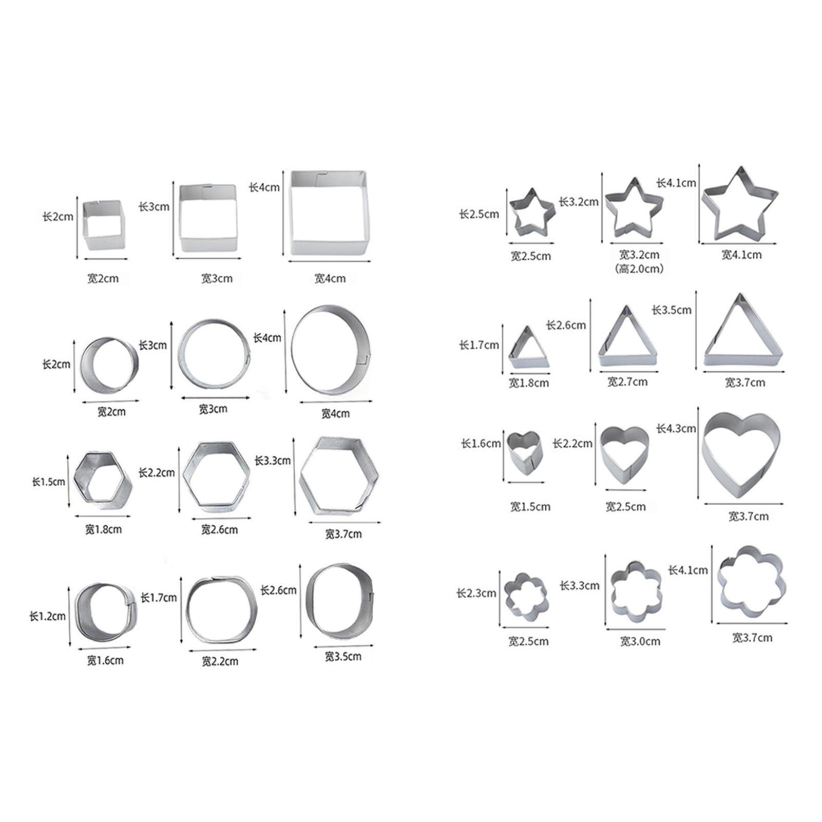 24 Pcs Cookie Cutters Set Biscuit Mould 430 Stainless Steel Vegetable Fruit view 12
