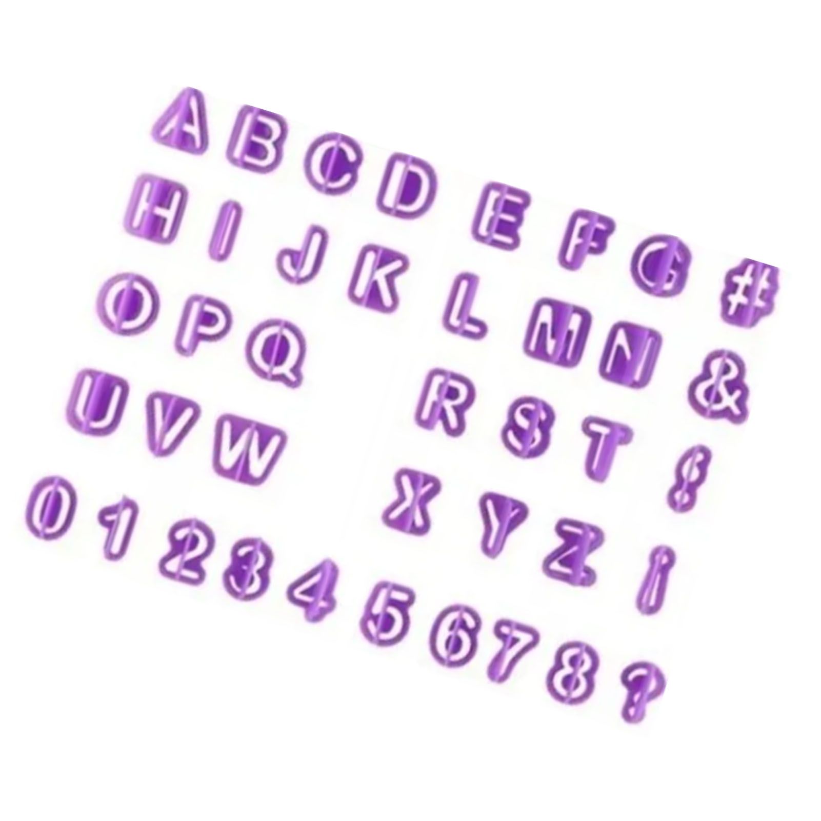 40pcs Numeral Alphabetic Cake Stencils Semiotic Food Grade Plastic Cake Topper view 3