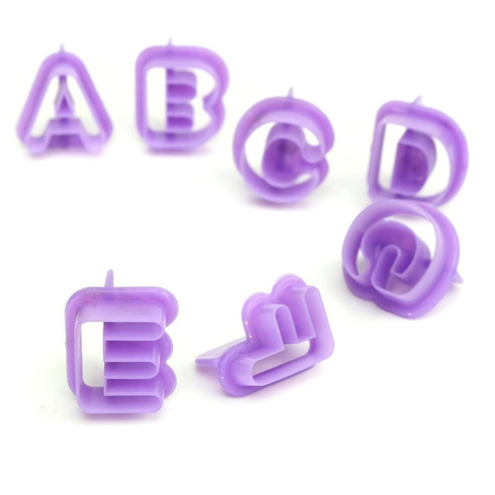 40pcs Numeral Alphabetic Cake Stencils Semiotic Food Grade Plastic Cake Topper view 7