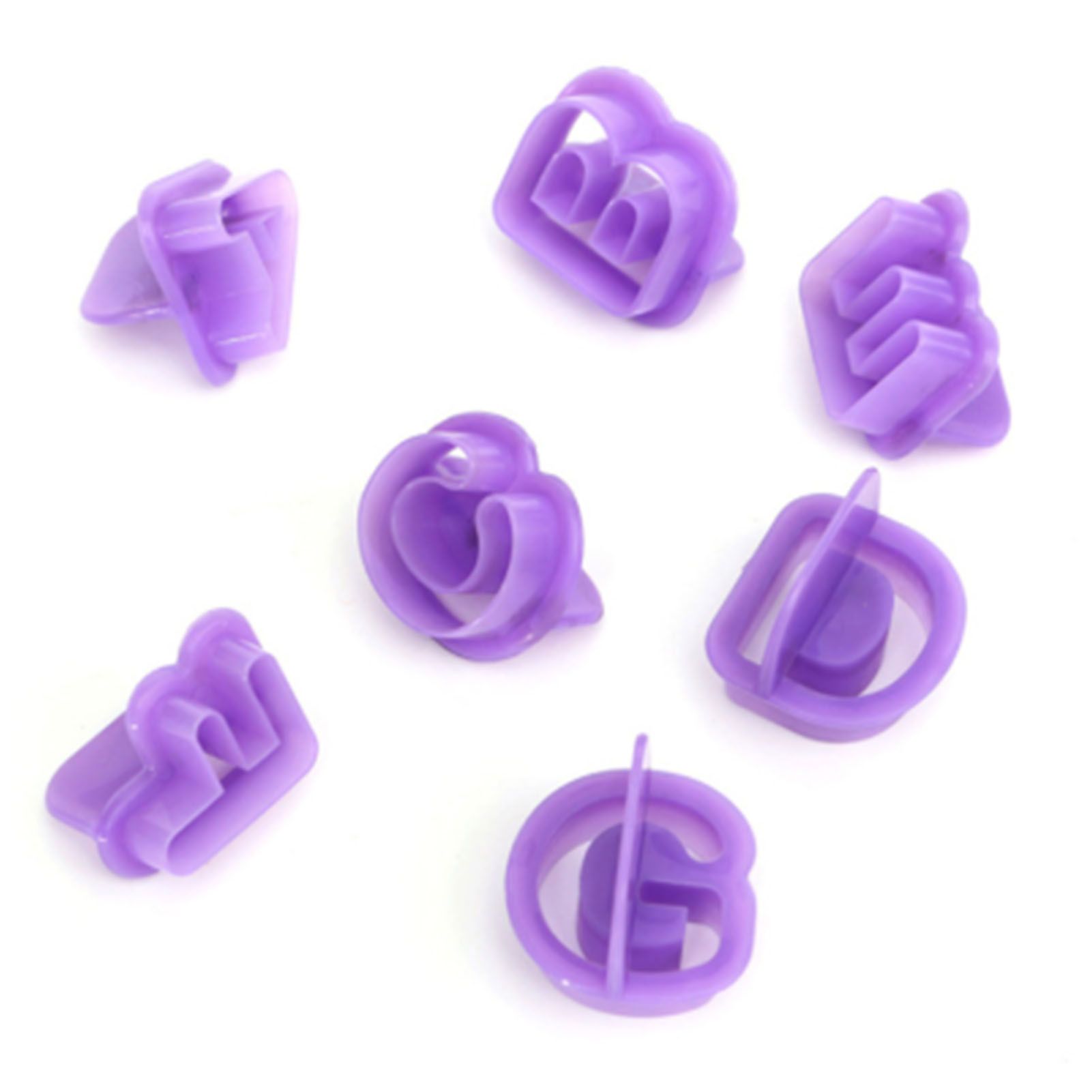 40pcs Numeral Alphabetic Cake Stencils Semiotic Food Grade Plastic Cake Topper view 8