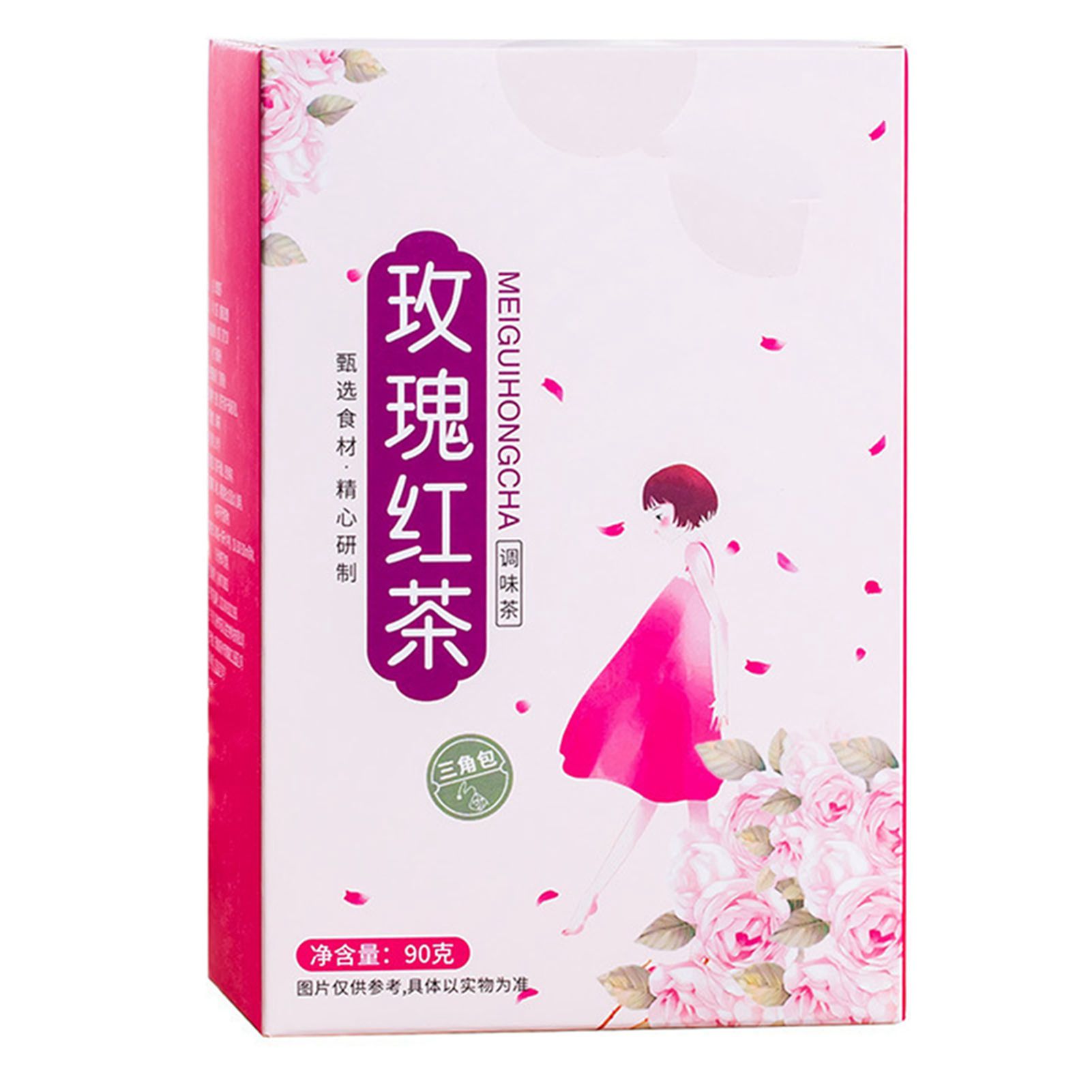 Rose Black Tea 30 Triangular Bags Boiling Water Brewing Portable Flower Tea