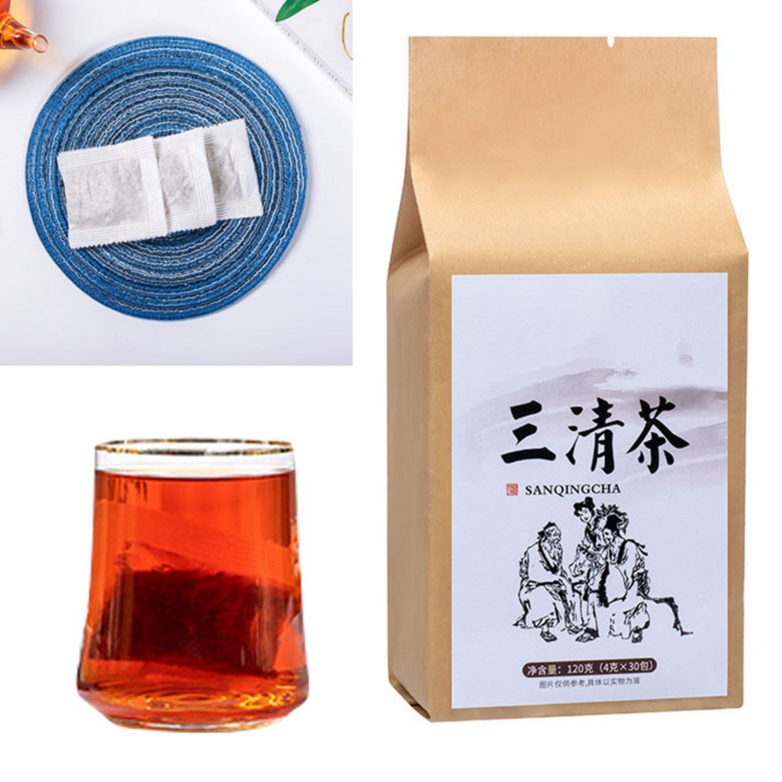 30 Bags Sanqing Tea Independent Packaging 120g 18 Mouth Shelf Life Health Tea view 5
