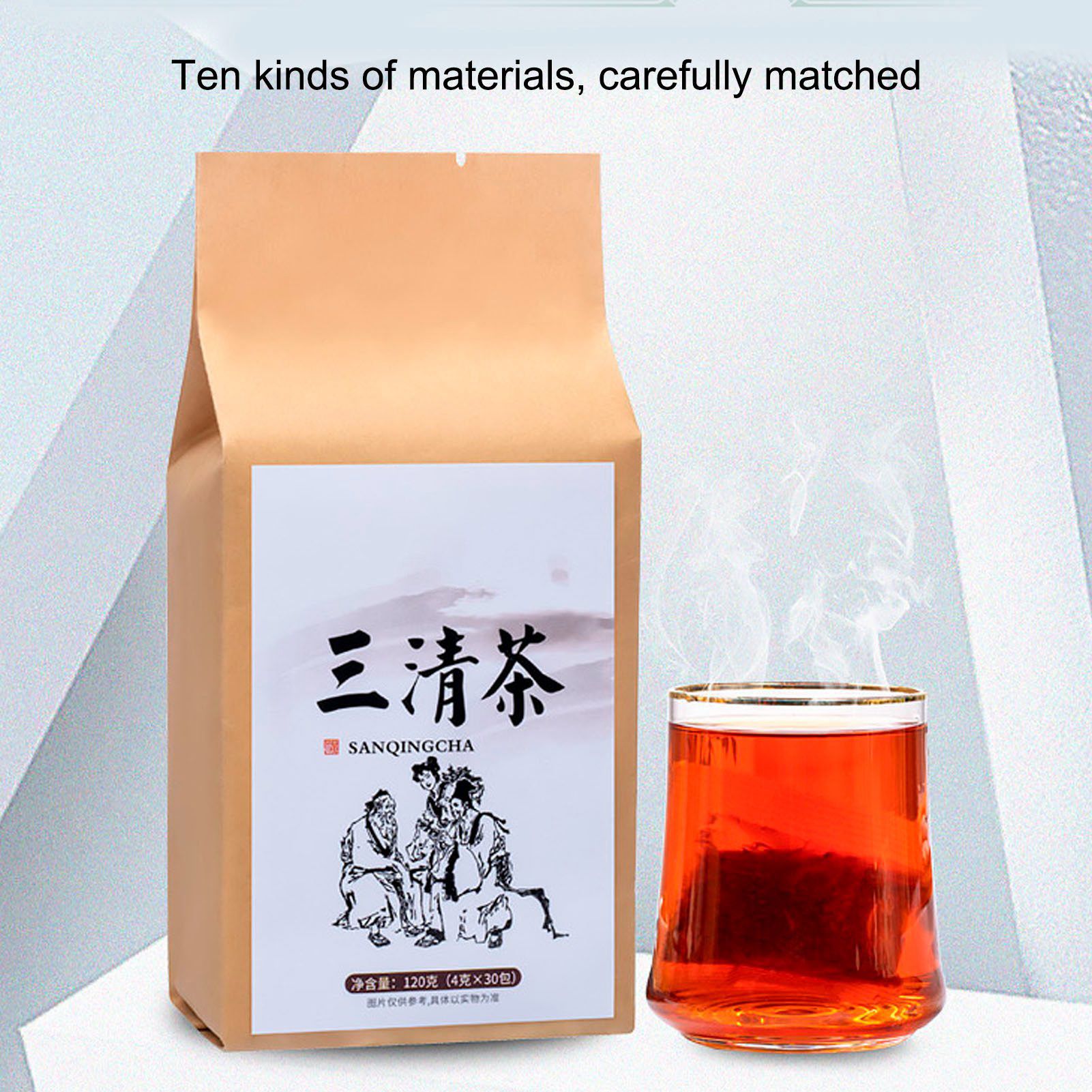 30 Bags Sanqing Tea Independent Packaging 120g 18 Mouth Shelf Life Health Tea view 7