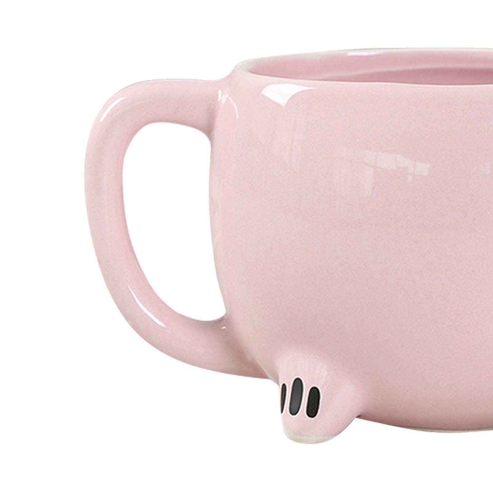 Ceramic Coffee Mug Wide Mouth Piggy Cute Water Cup with Handle for Home Cafe view 8