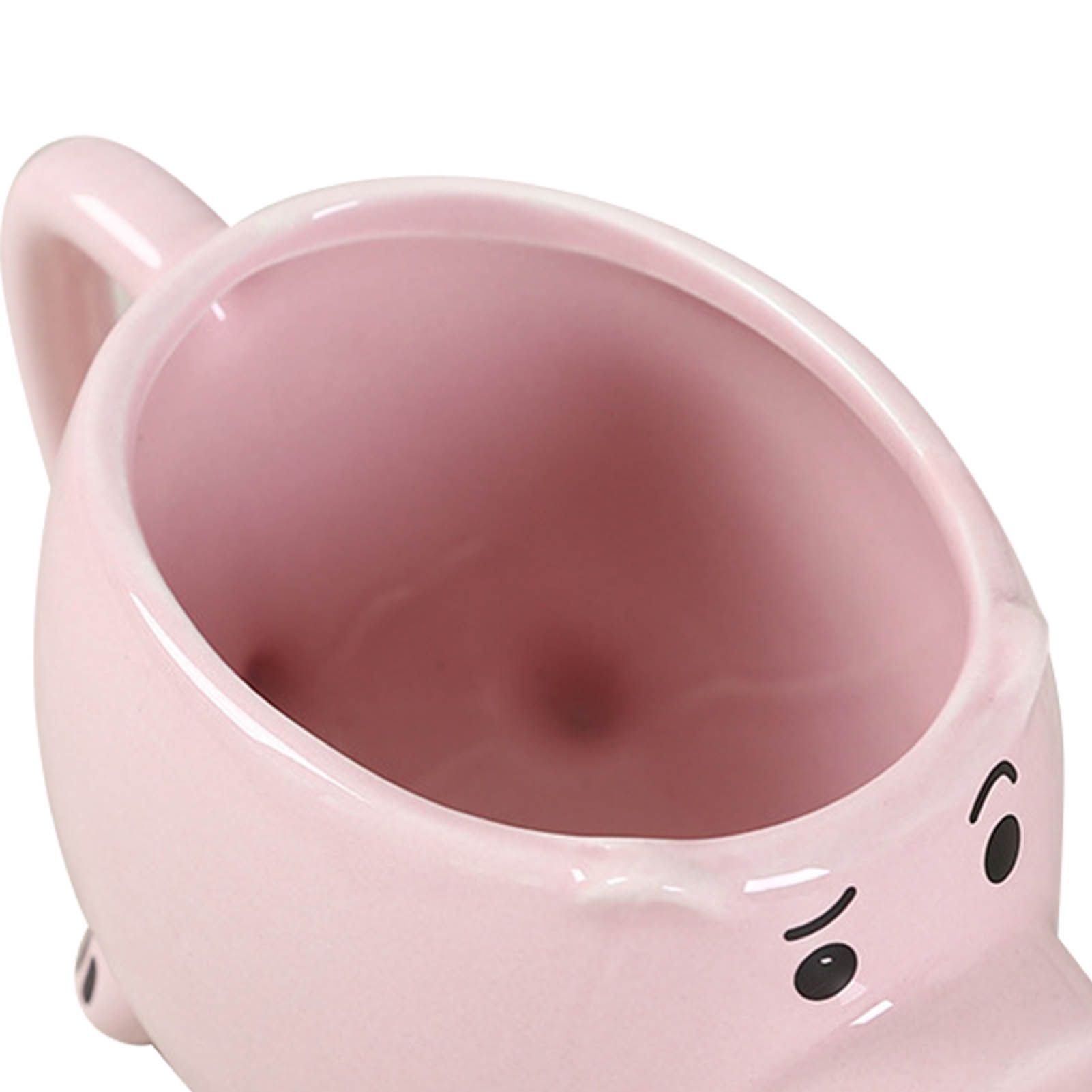 Ceramic Coffee Mug Wide Mouth Piggy Cute Water Cup with Handle for Home Cafe view 9