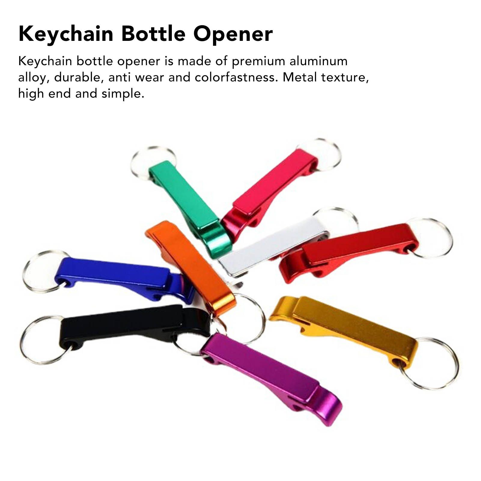 50pcs Keychain Bottle Opener Aluminum Alloy Mini Pocket Beer Beverage Opener view 10
