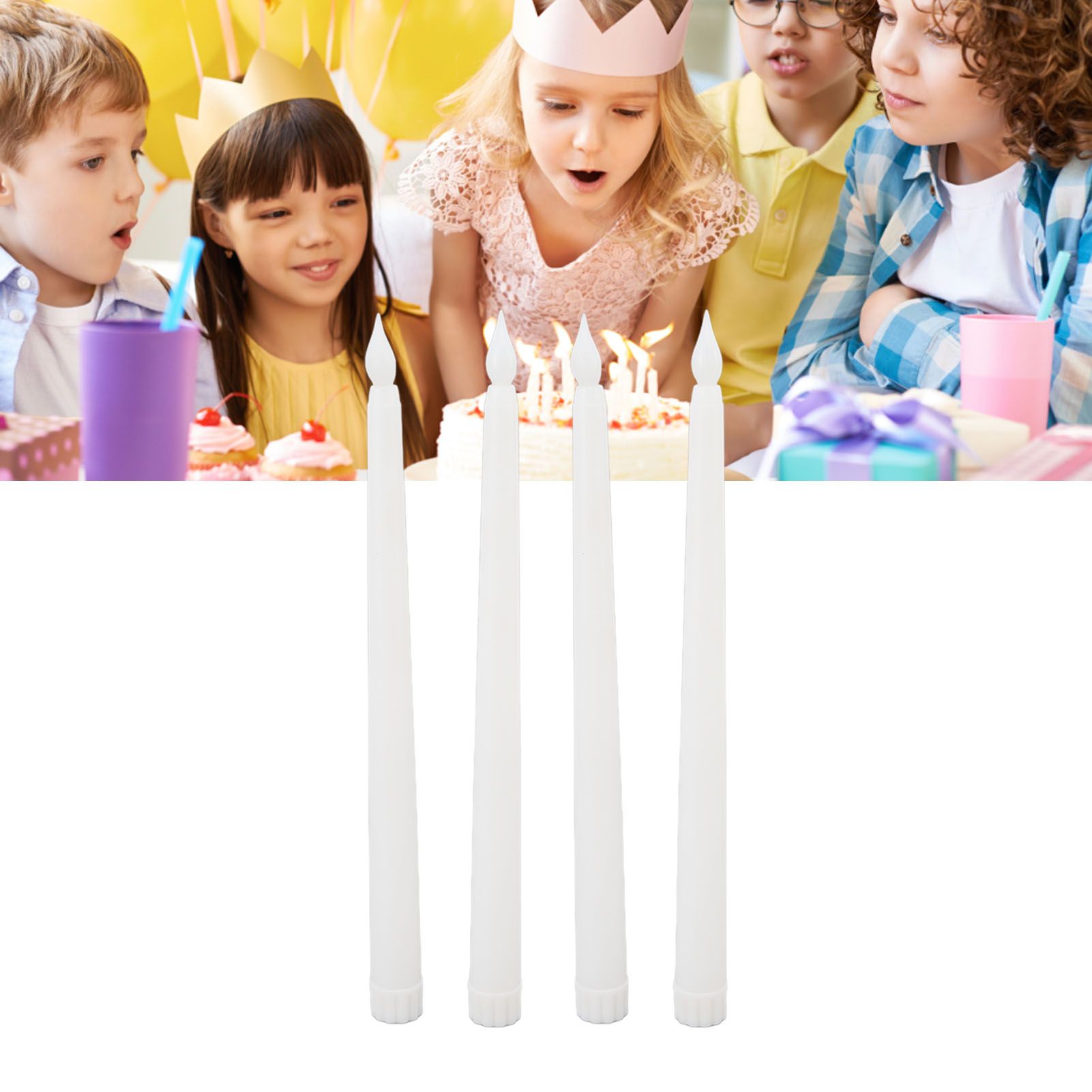 4 Pcs LED Candles Smoke Free Flameless Safe Environmentally Friendly Warm view 11