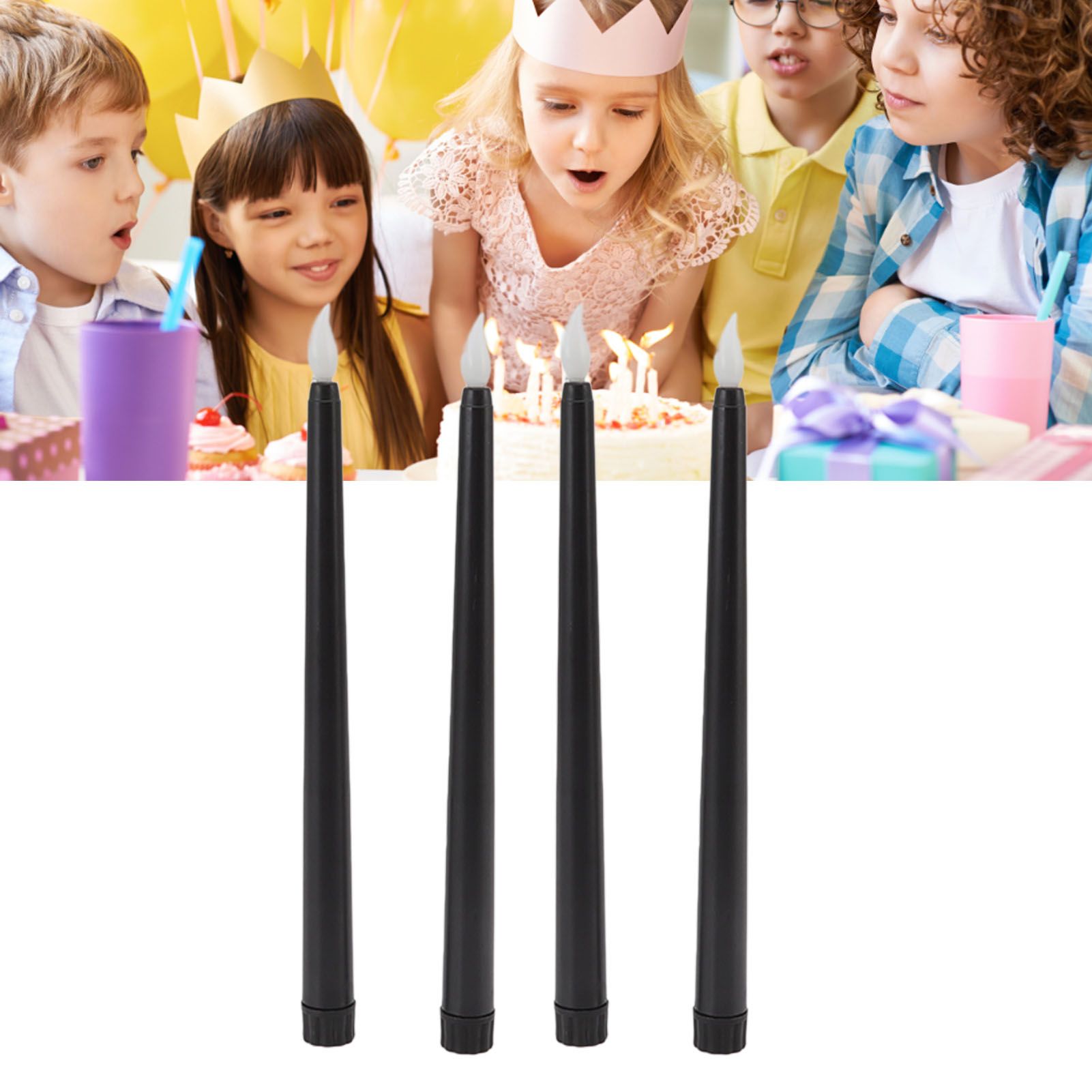 4 Pcs LED Candles Smoke Free Flameless Safe Environmentally Friendly Warm view 11