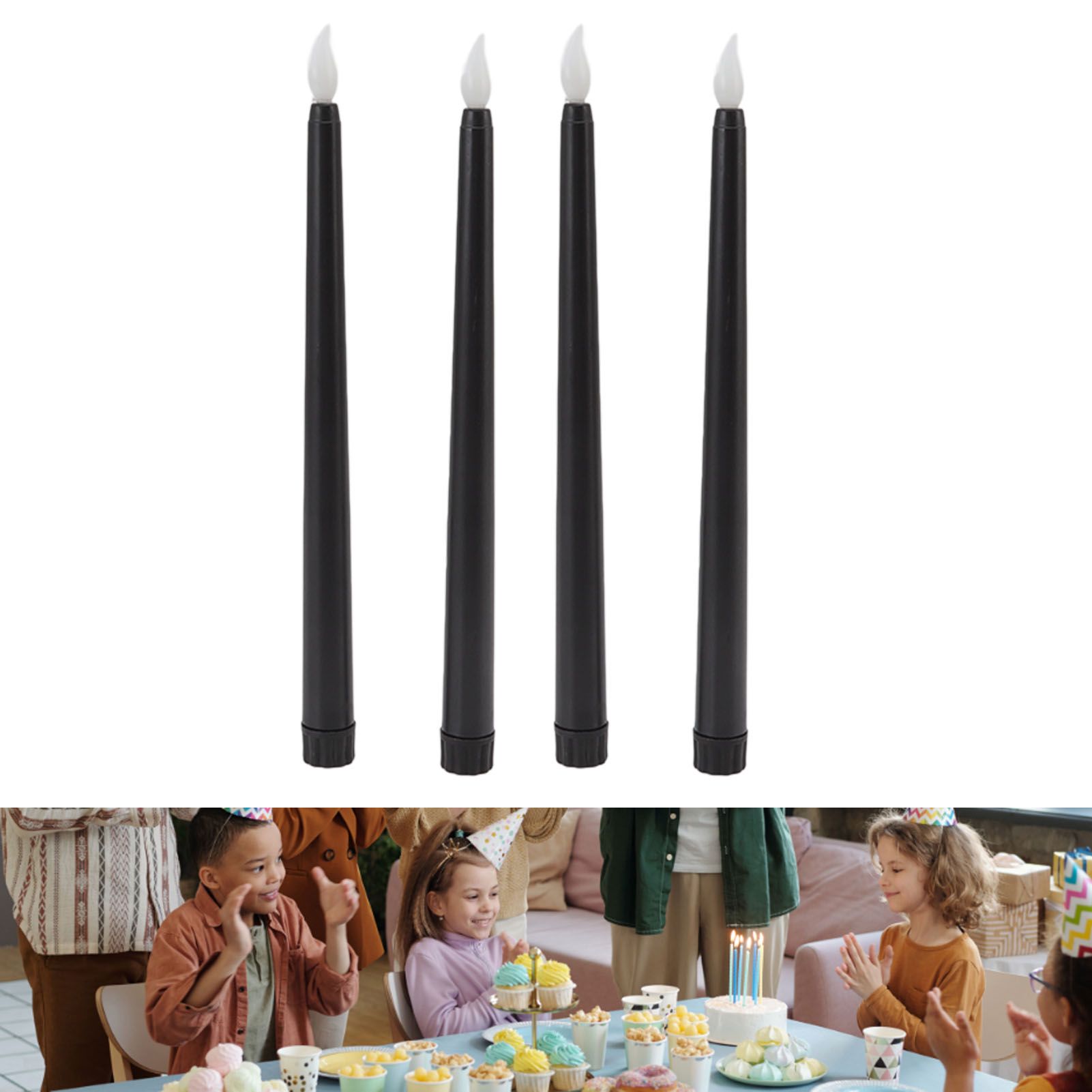 4 Pcs LED Candles Smoke Free Flameless Safe Environmentally Friendly Warm view 12