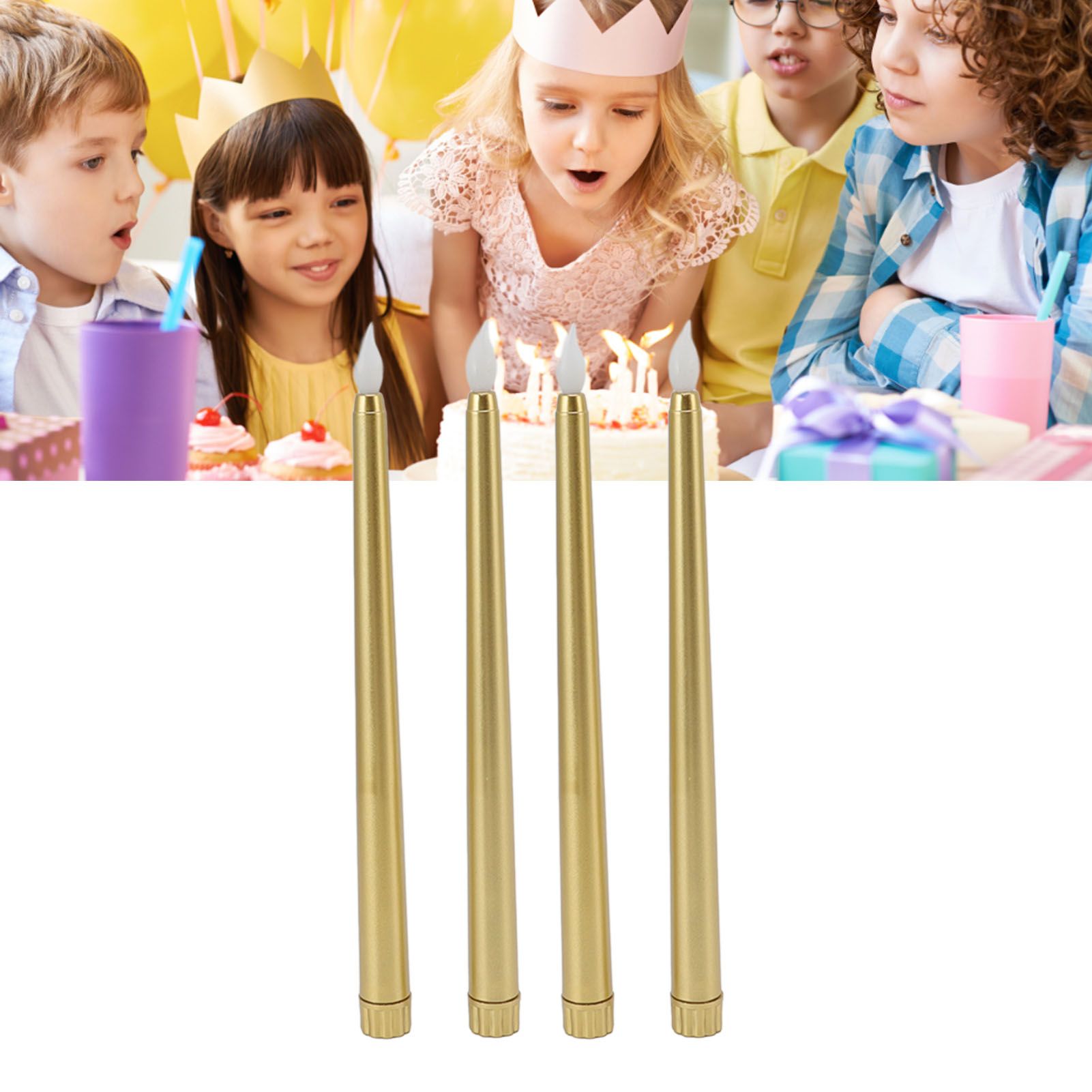 4 Pcs LED Candles Smoke Free Flameless Safe Environmentally Friendly Warm view 11