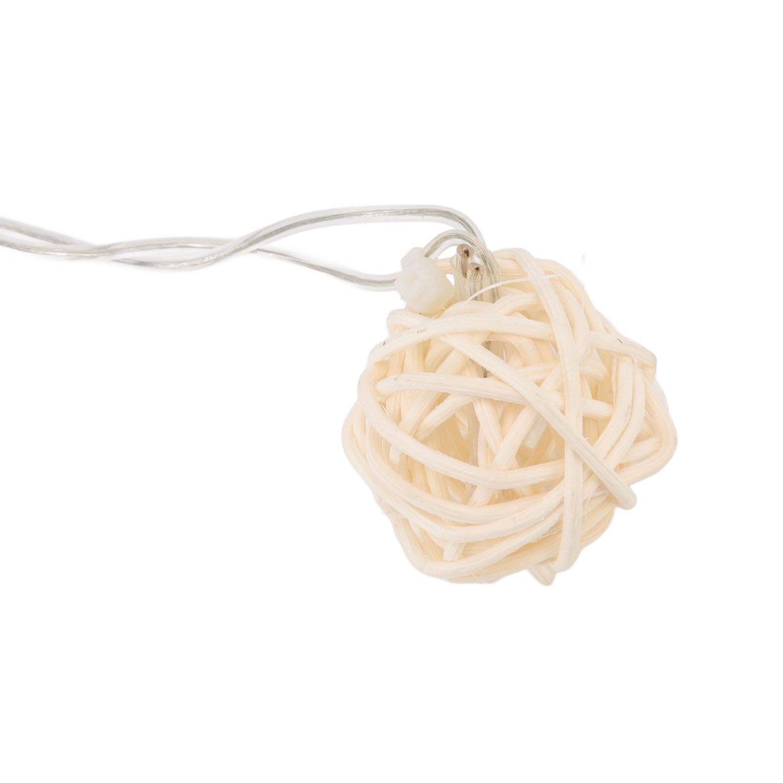 3m Rattan Ball Lantern String Lights 20 Globe Rattan Balls Battery Powered for view 15