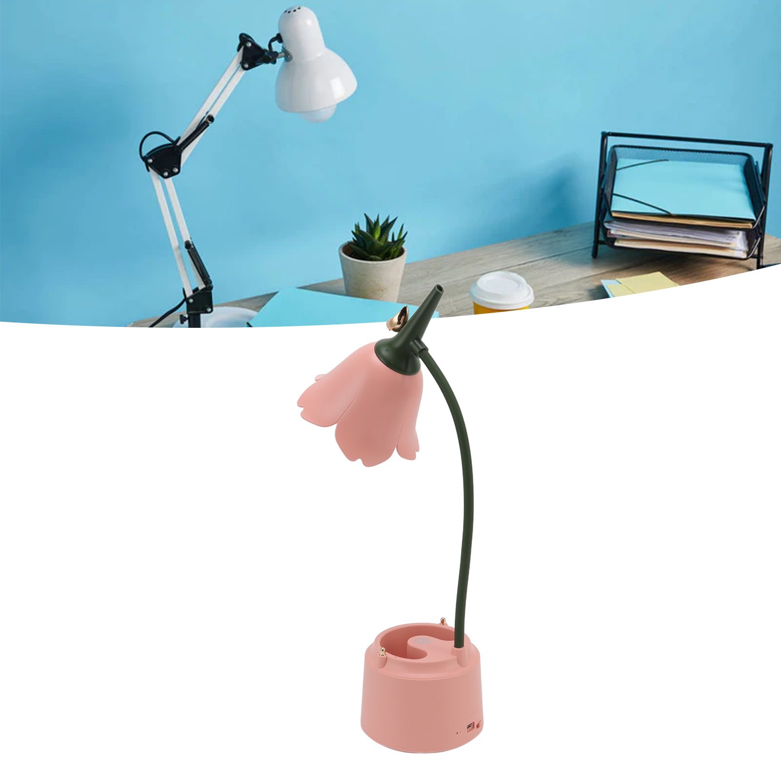 5V 3W Table Lamp USB Flowers and Birds Designed Folding Energy Saving Eye view 12