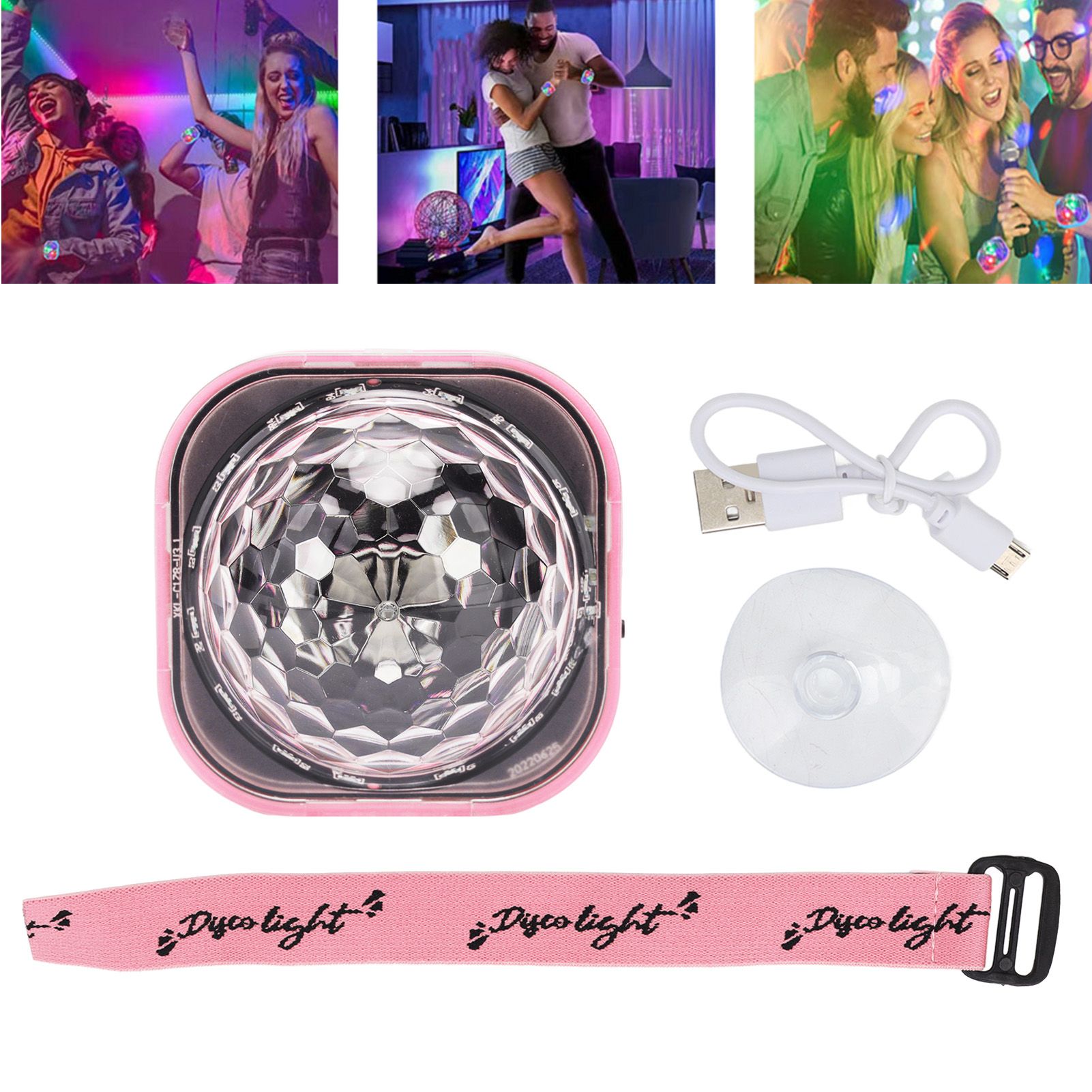 Colorful Wrist Ambient Light Ball Stage Bracelet Lamp RGB Wrist Light for Car view 12