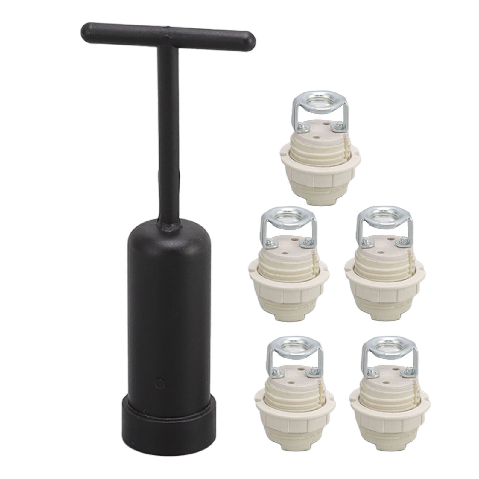 G9 Ceramic Lamp Holder Bulb Base Socket Light Holder with Zinc Alloy M10 Ring