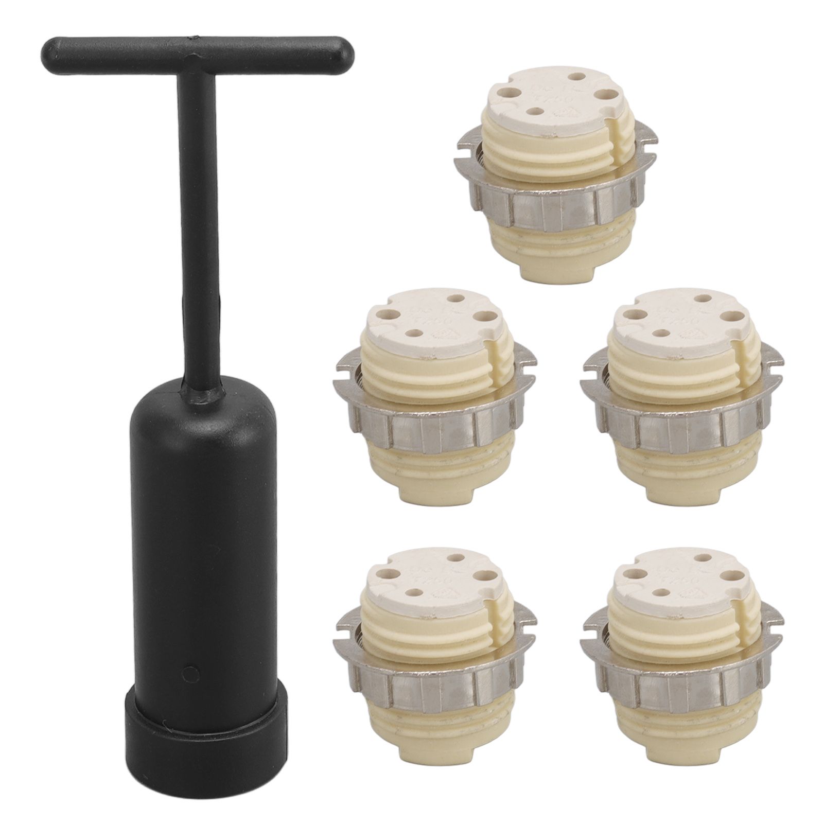 5Pcs G9 Ceramic Lamp Holder Temperature Resistance Zinc Alloy Ring Light Bulb view 2