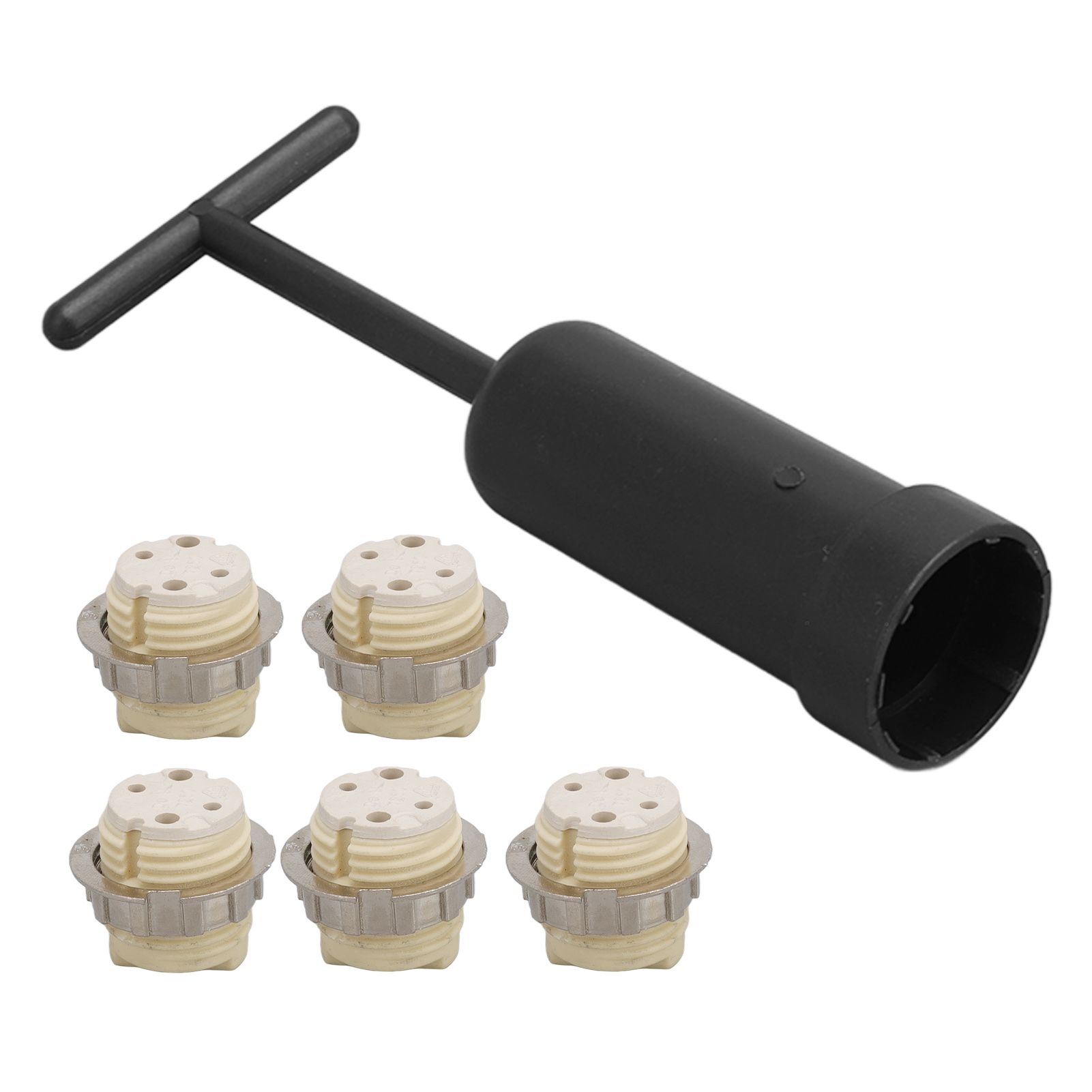 5Pcs G9 Ceramic Lamp Holder Temperature Resistance Zinc Alloy Ring Light Bulb view 3