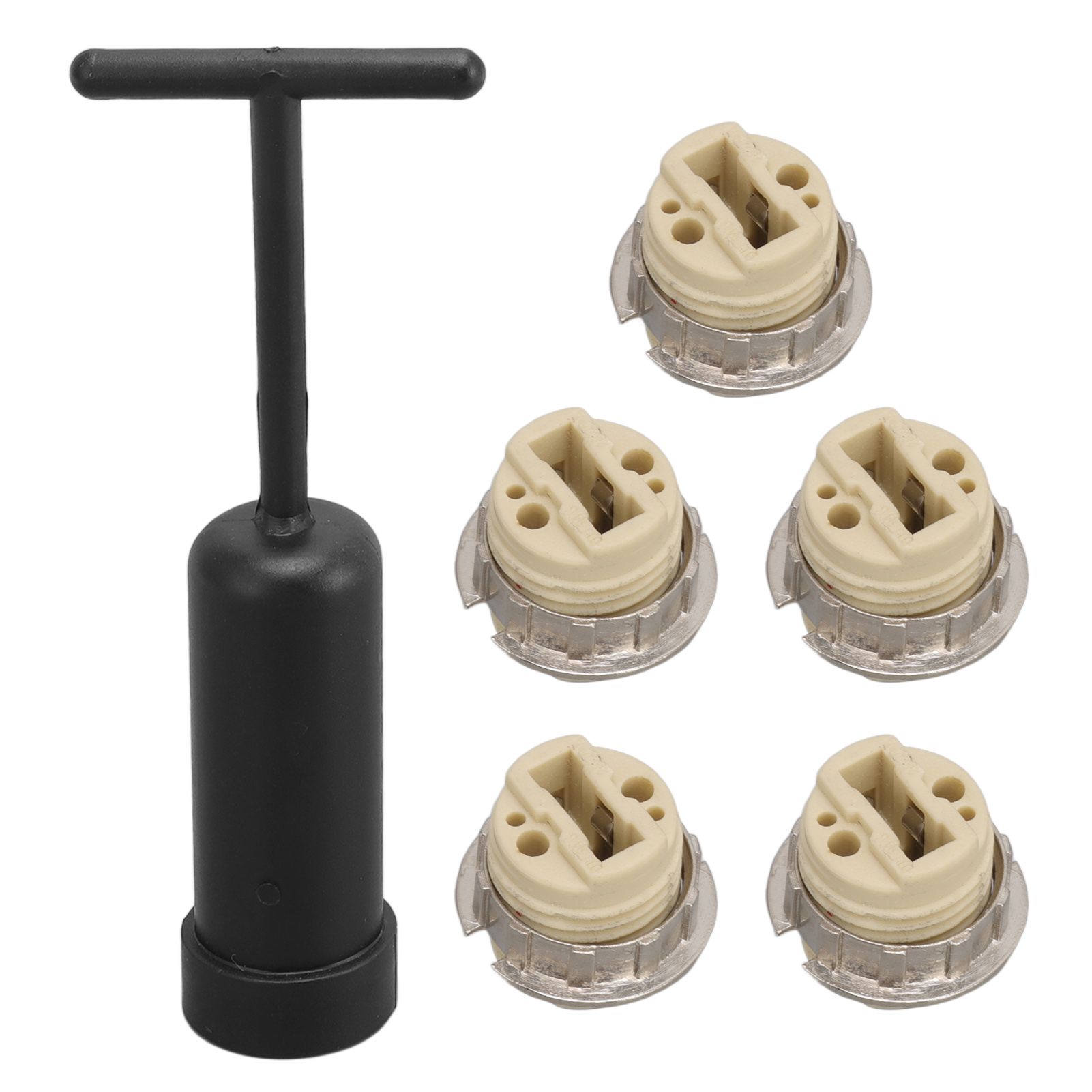 5Pcs G9 Ceramic Lamp Holder Temperature Resistance Zinc Alloy Ring Light Bulb view 5