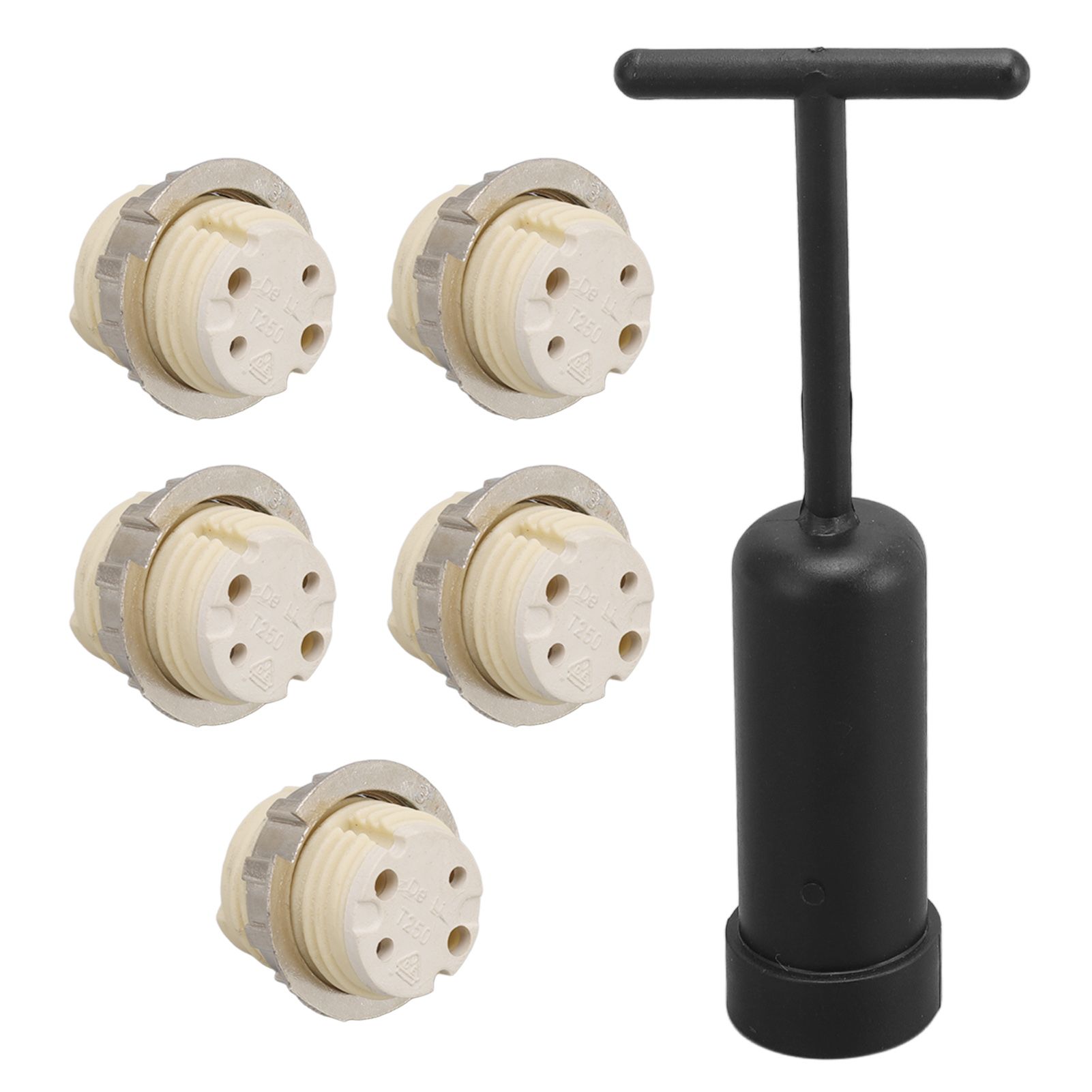 5Pcs G9 Ceramic Lamp Holder Temperature Resistance Zinc Alloy Ring Light Bulb view 7
