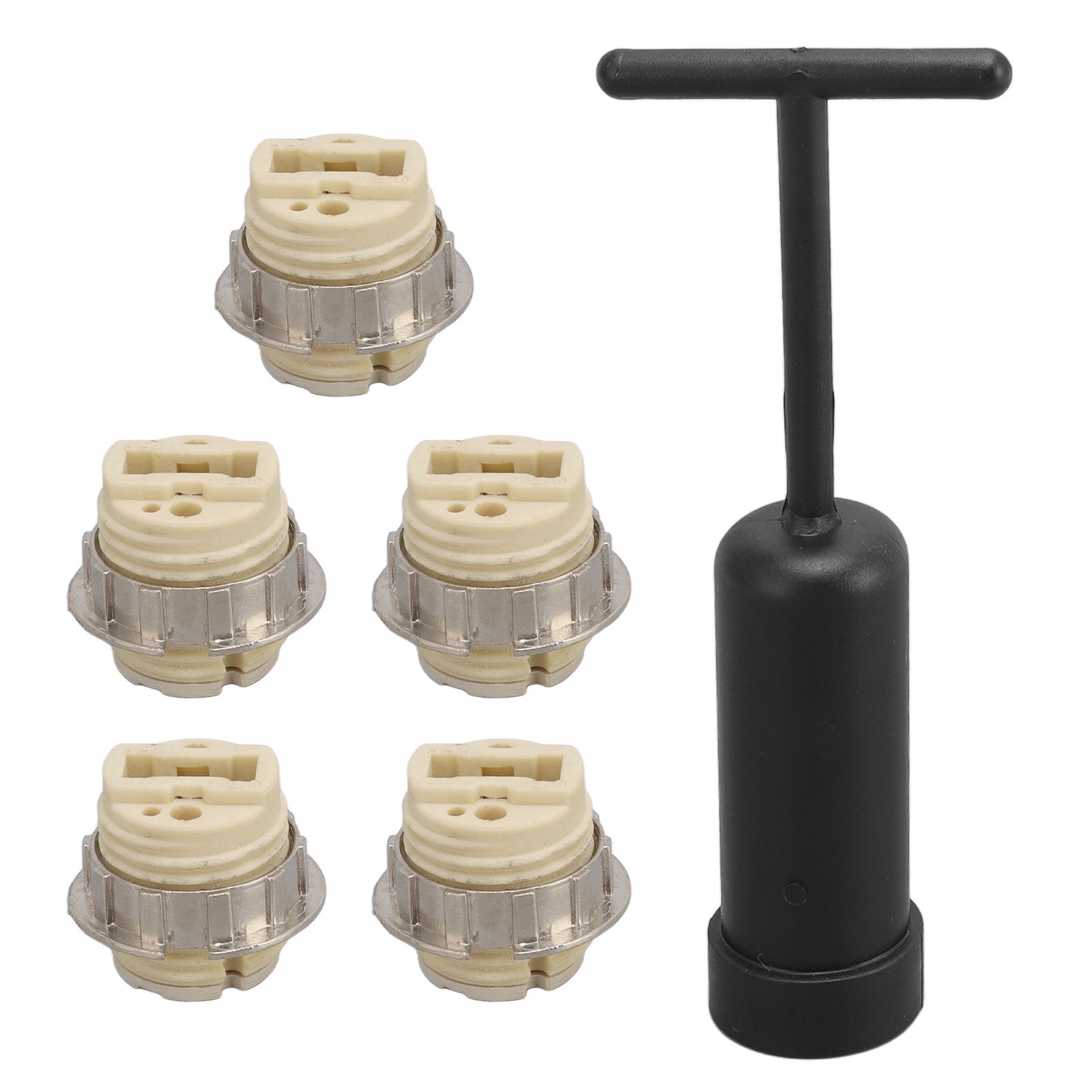5Pcs G9 Ceramic Lamp Holder Temperature Resistance Zinc Alloy Ring Light Bulb view 9