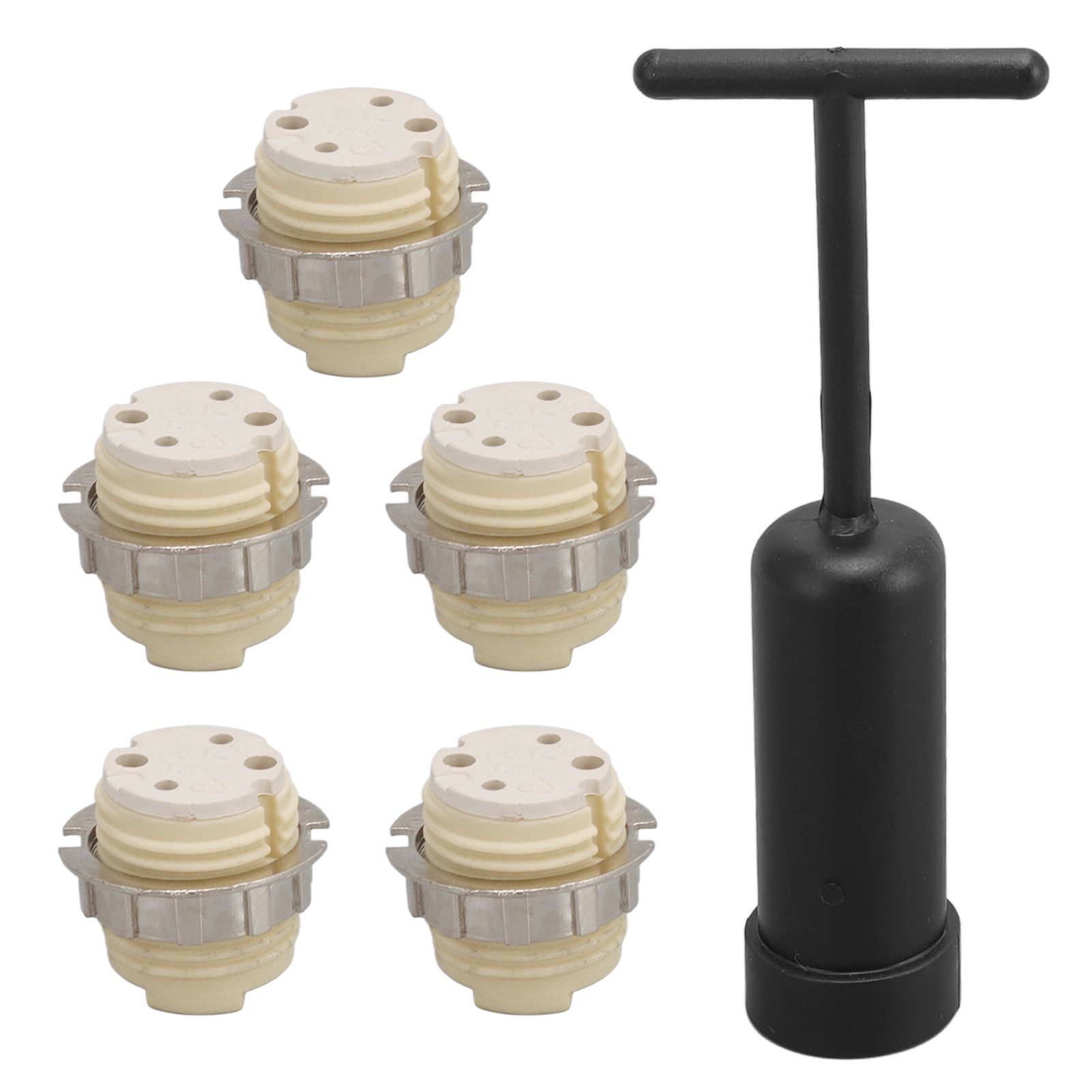 5Pcs G9 Ceramic Lamp Holder Temperature Resistance Zinc Alloy Ring Light Bulb view 10