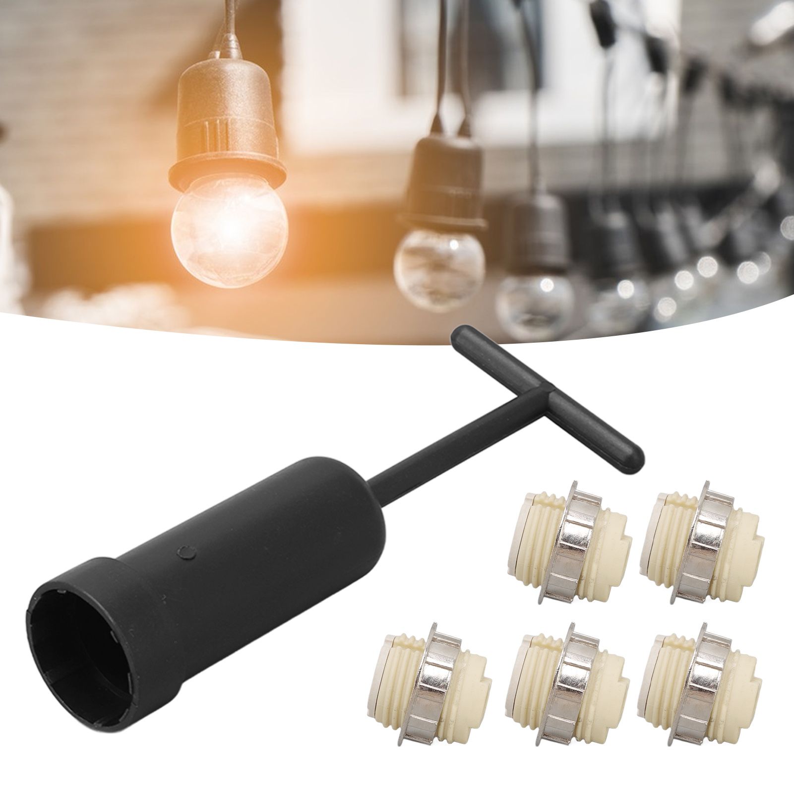 5Pcs G9 Ceramic Lamp Holder Temperature Resistance Zinc Alloy Ring Light Bulb view 12